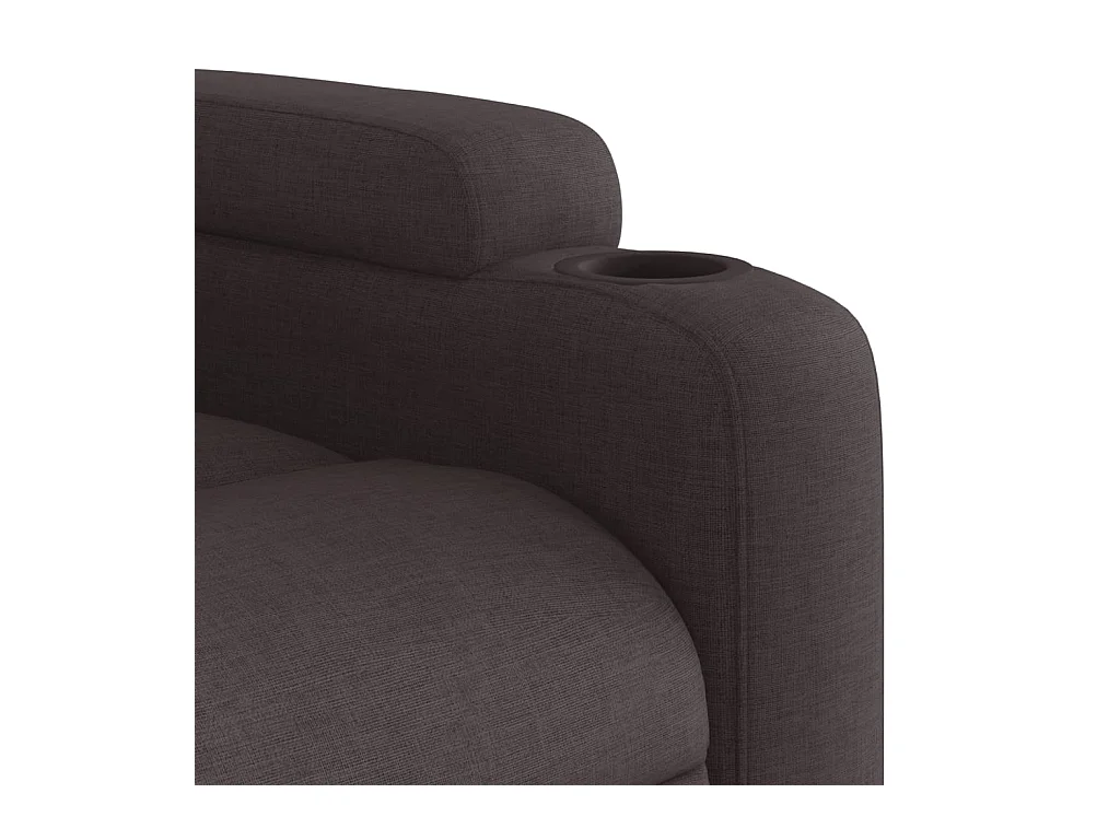 Fauteuil de massage inclinable électrique Marron foncé Tissu