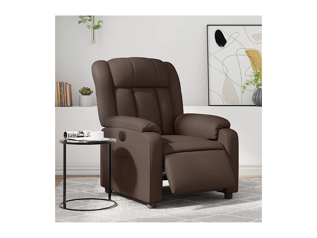 Fauteuil inclinable électrique Marron Similicuir