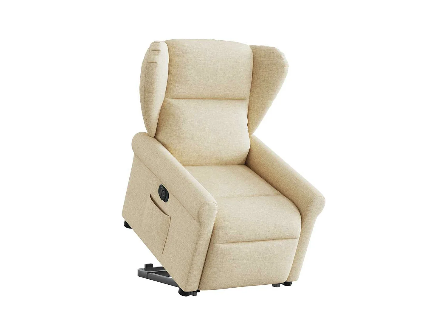 Elektrischer Ruhesessel, cremefarbener Stoff