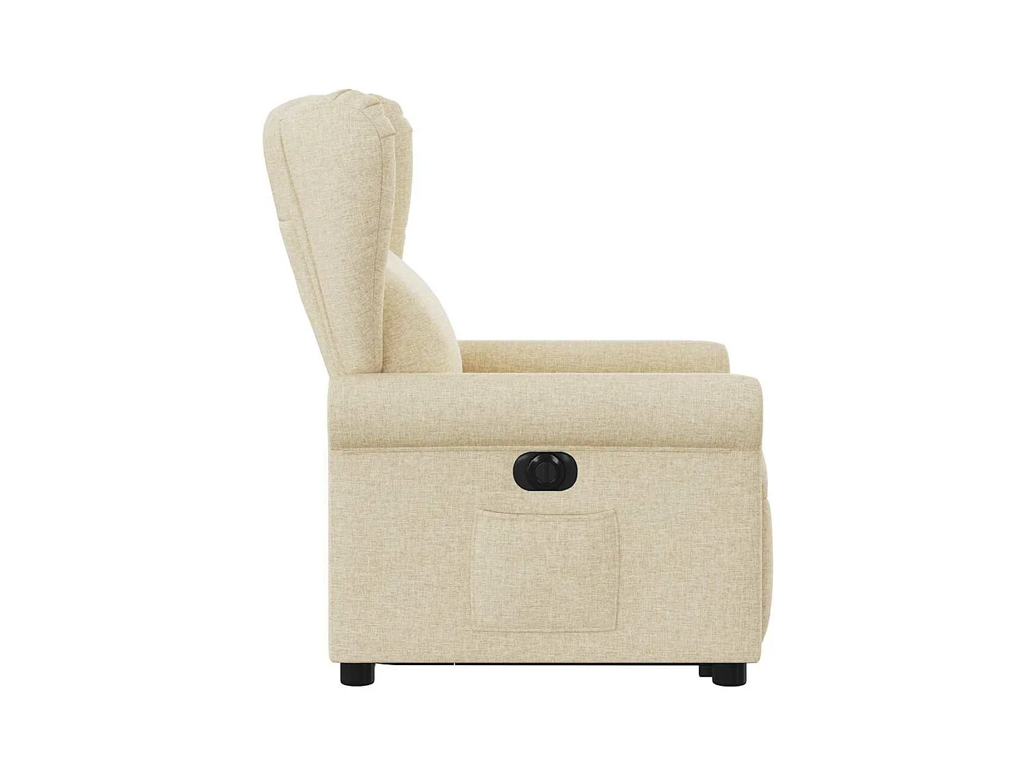 Elektrischer Ruhesessel, cremefarbener Stoff