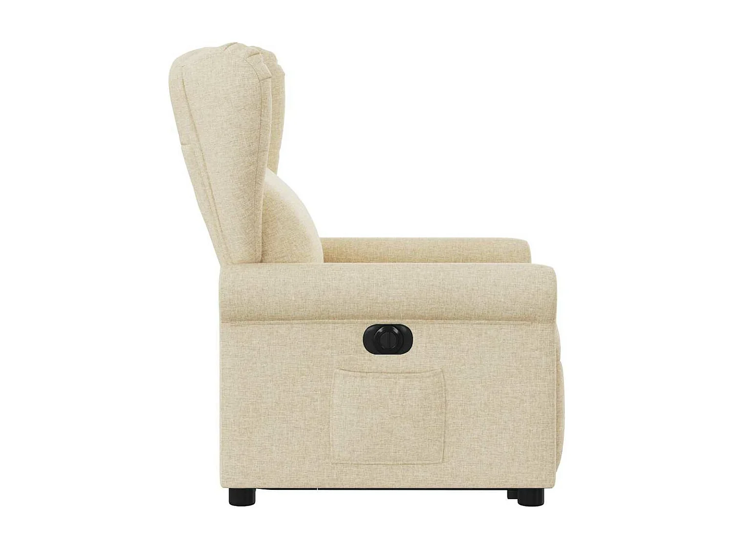 Poltrona reclinabile elettrica in tessuto crema