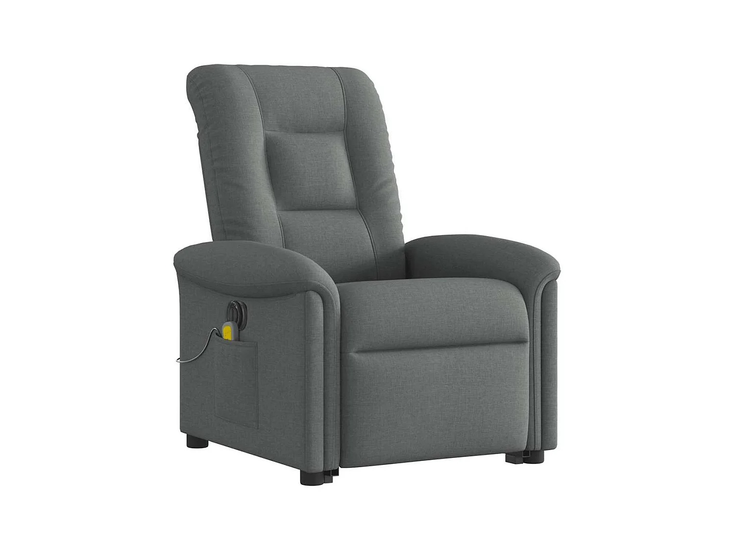 Fauteuil inclinable de massage électrique Gris foncé Tissu