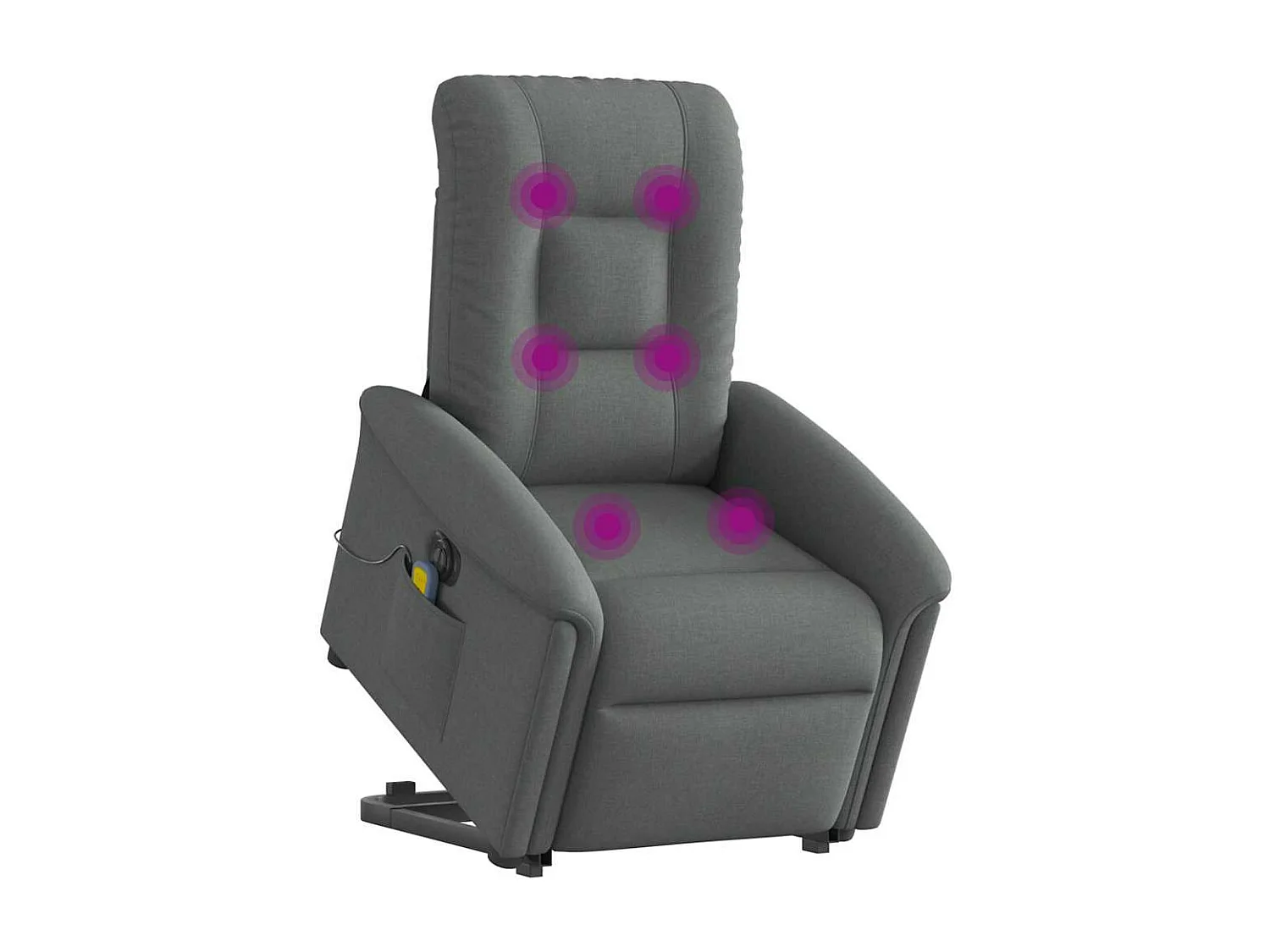 Fauteuil inclinable de massage électrique Gris foncé Tissu