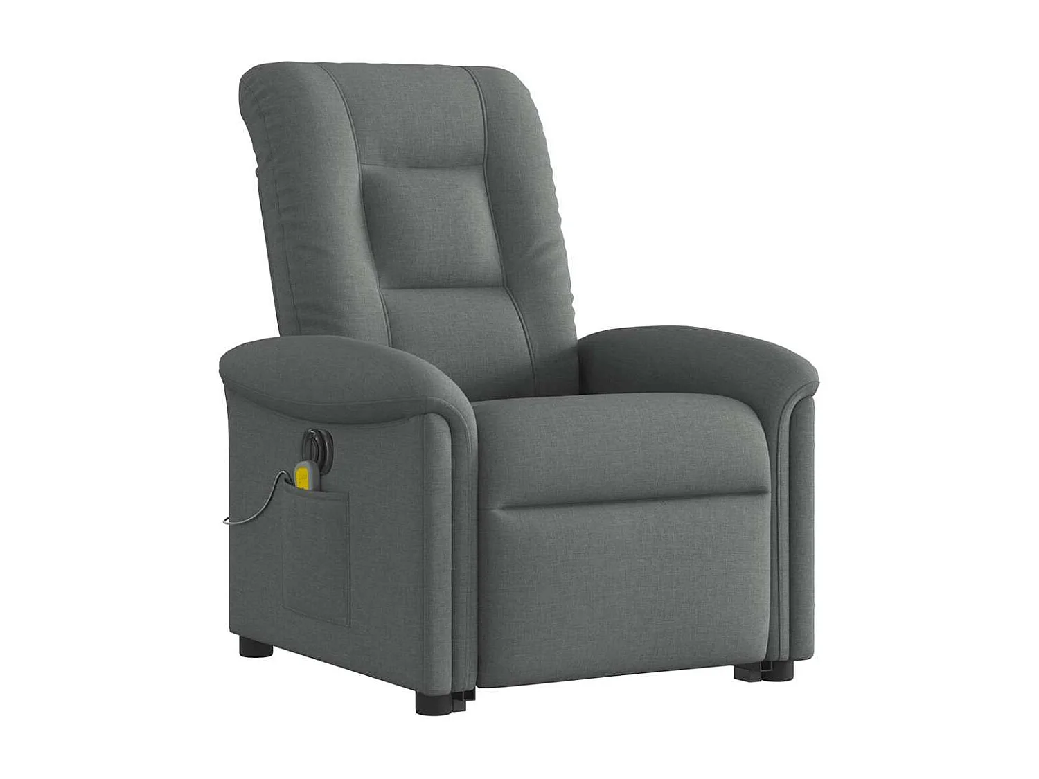 Fauteuil inclinable de massage électrique Gris foncé Tissu