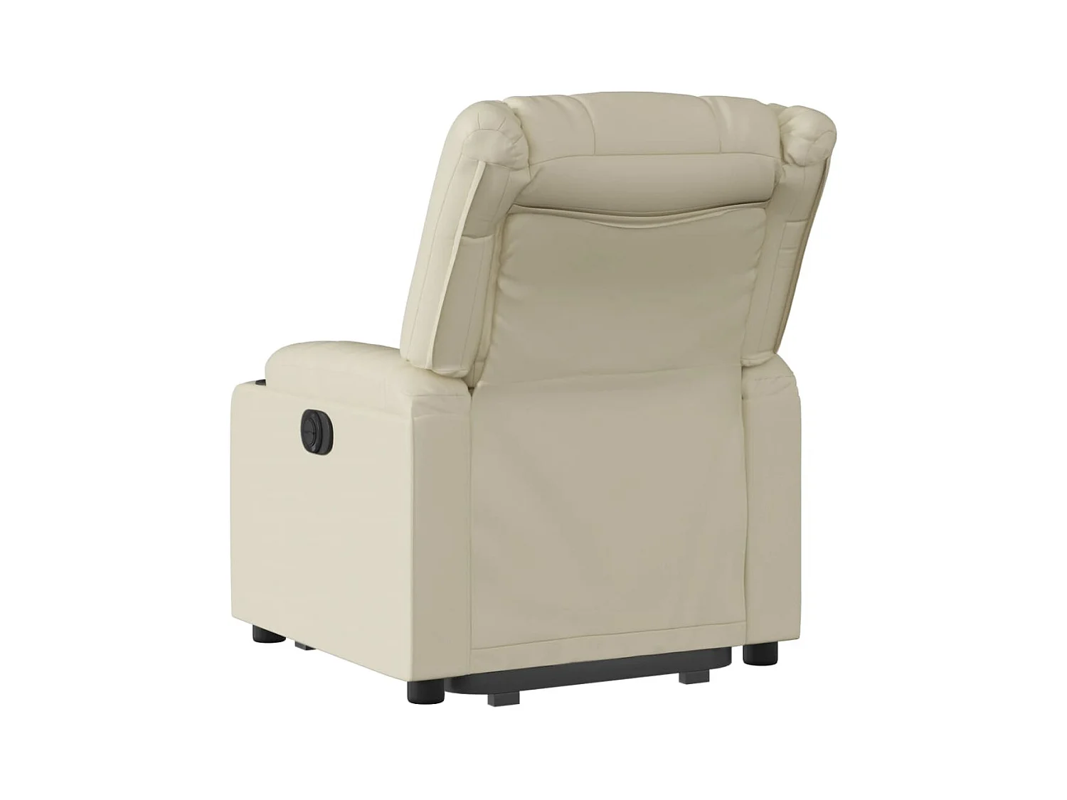 Fauteuil inclinable électrique crème similicuir