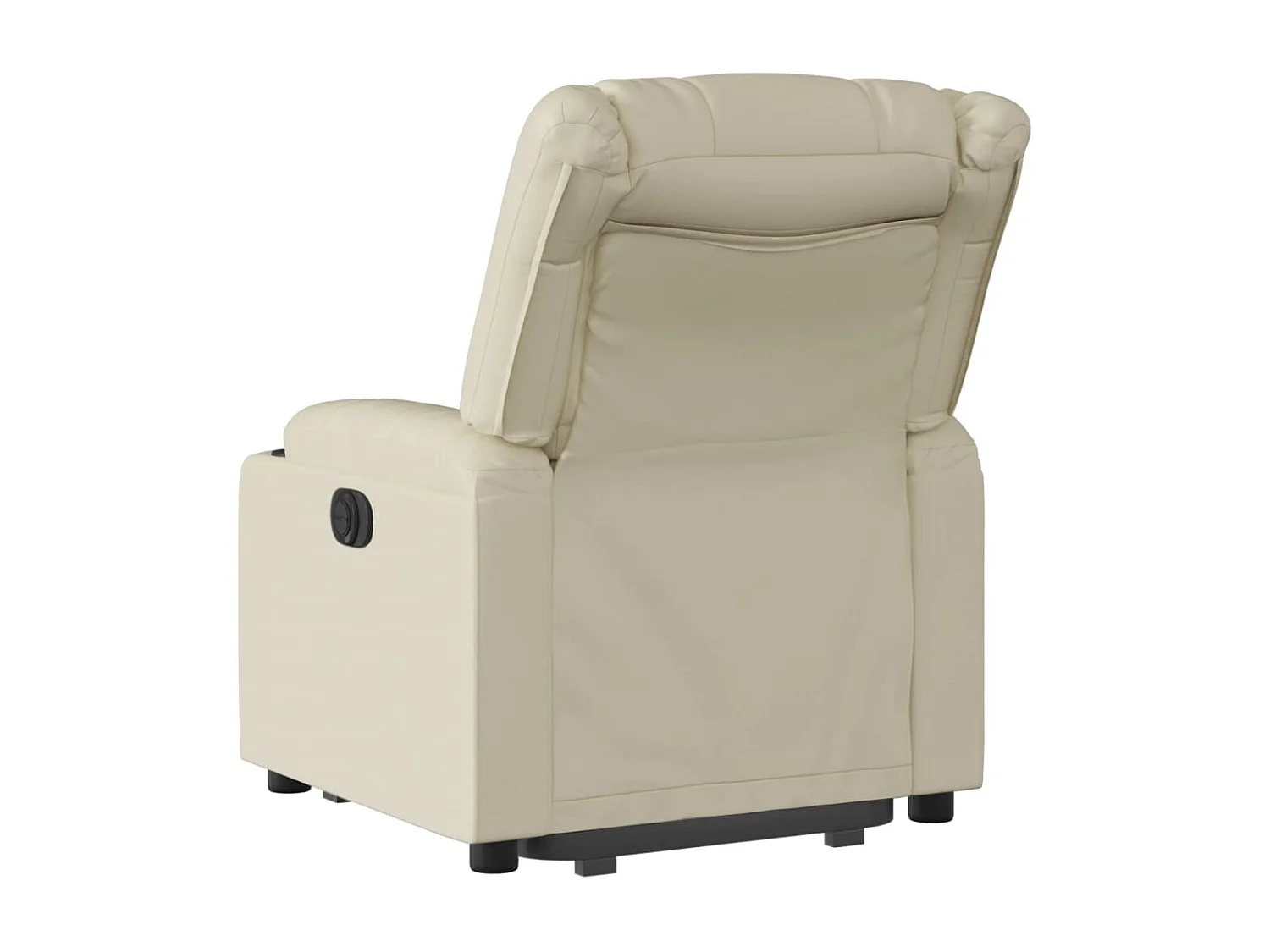 Fauteuil inclinable électrique crème similicuir