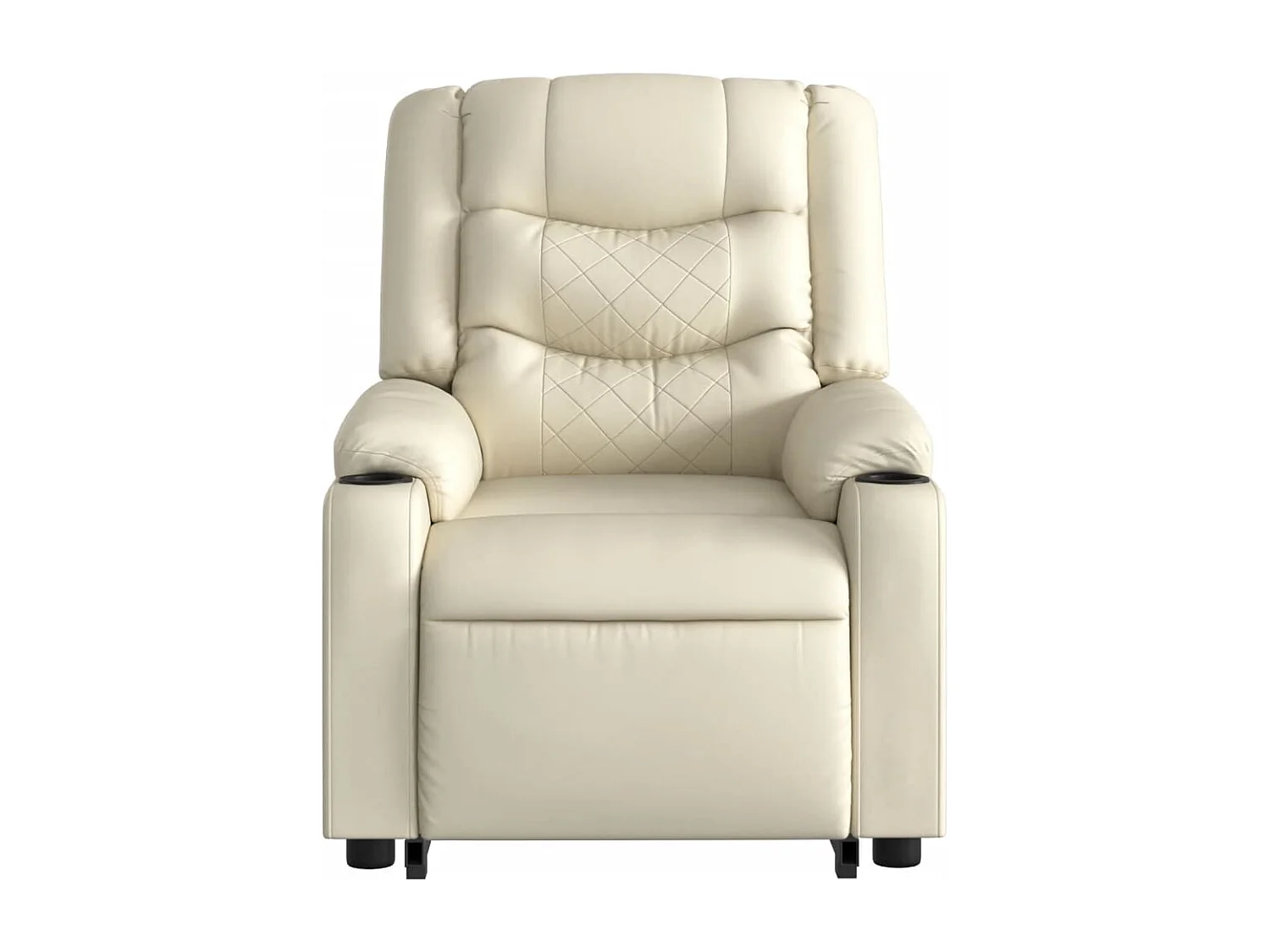 Fauteuil inclinable électrique crème similicuir