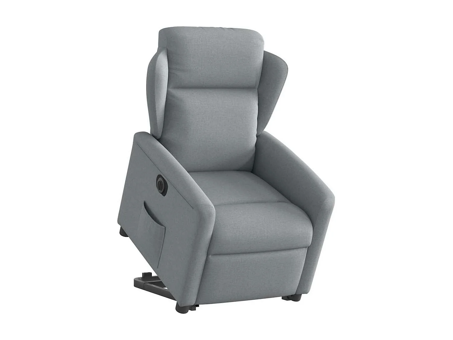 Fauteuil inclinable électrique gris clair tissu