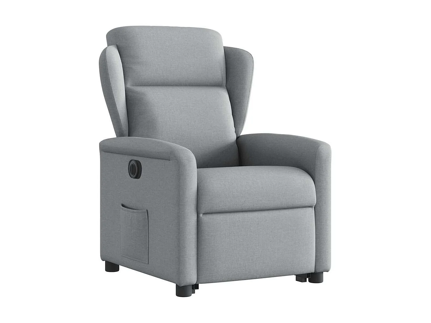Fauteuil inclinable électrique gris clair tissu