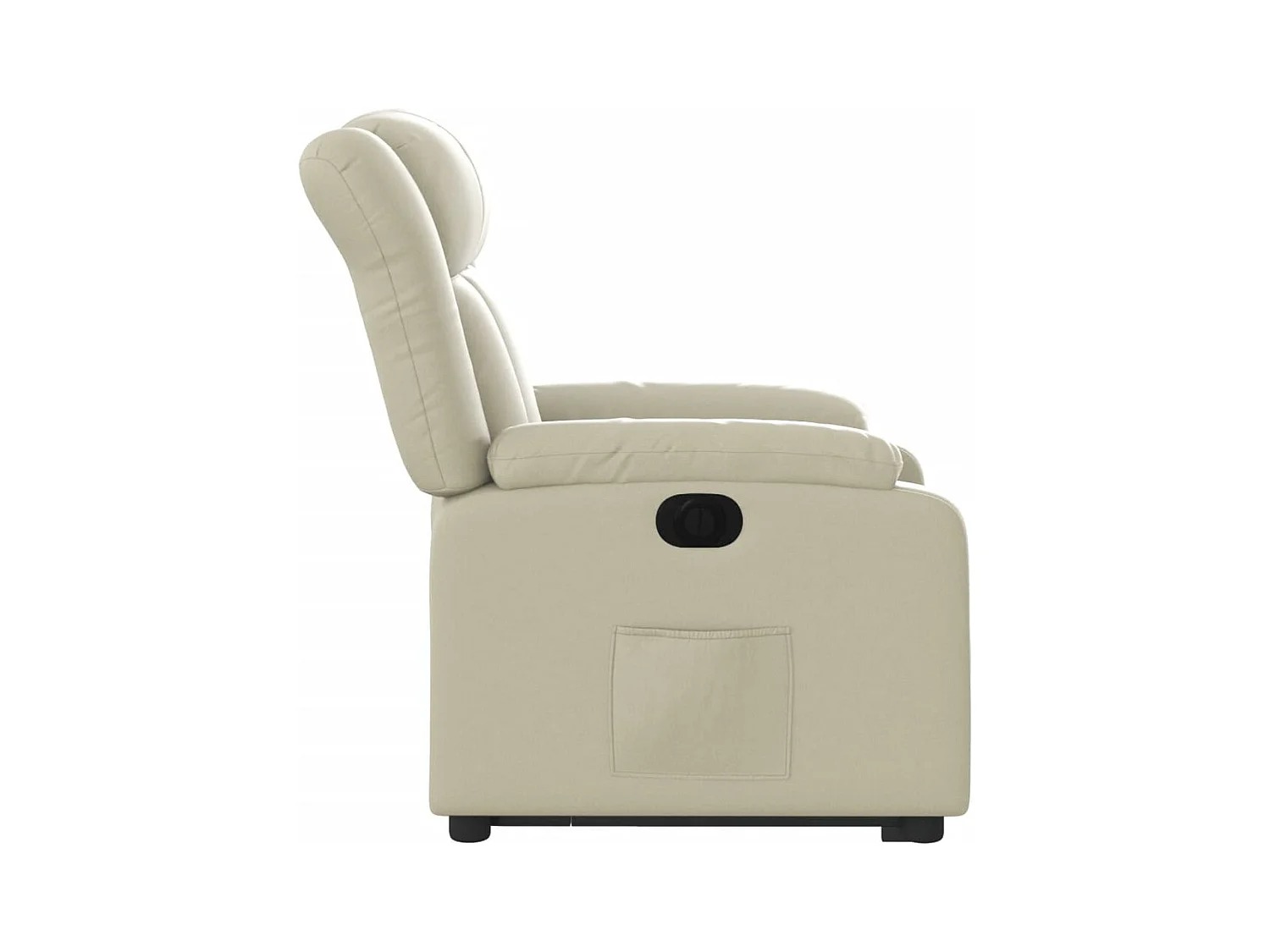 Fauteuil inclinable électrique crème similicuir