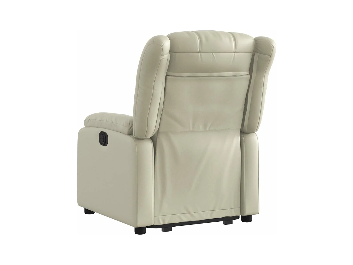 Fauteuil inclinable électrique crème similicuir