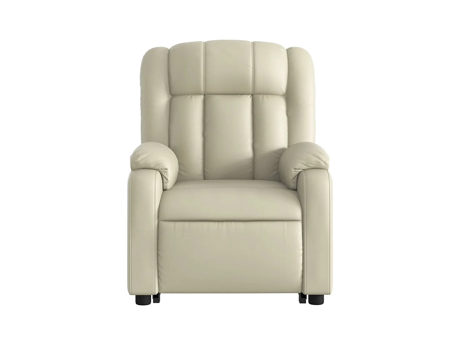 Fauteuil inclinable électrique crème similicuir