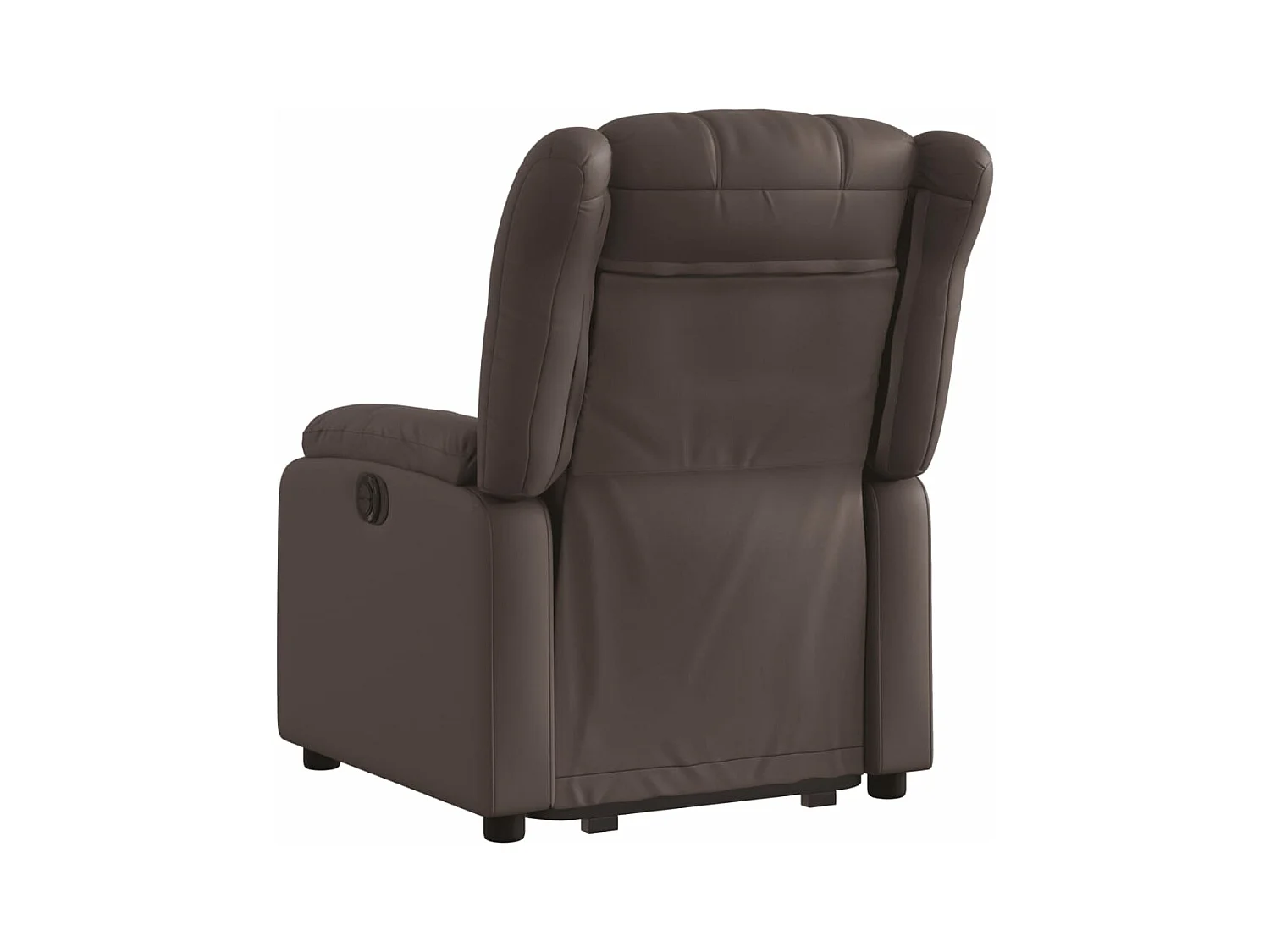 Fauteuil inclinable électrique marron similicuir