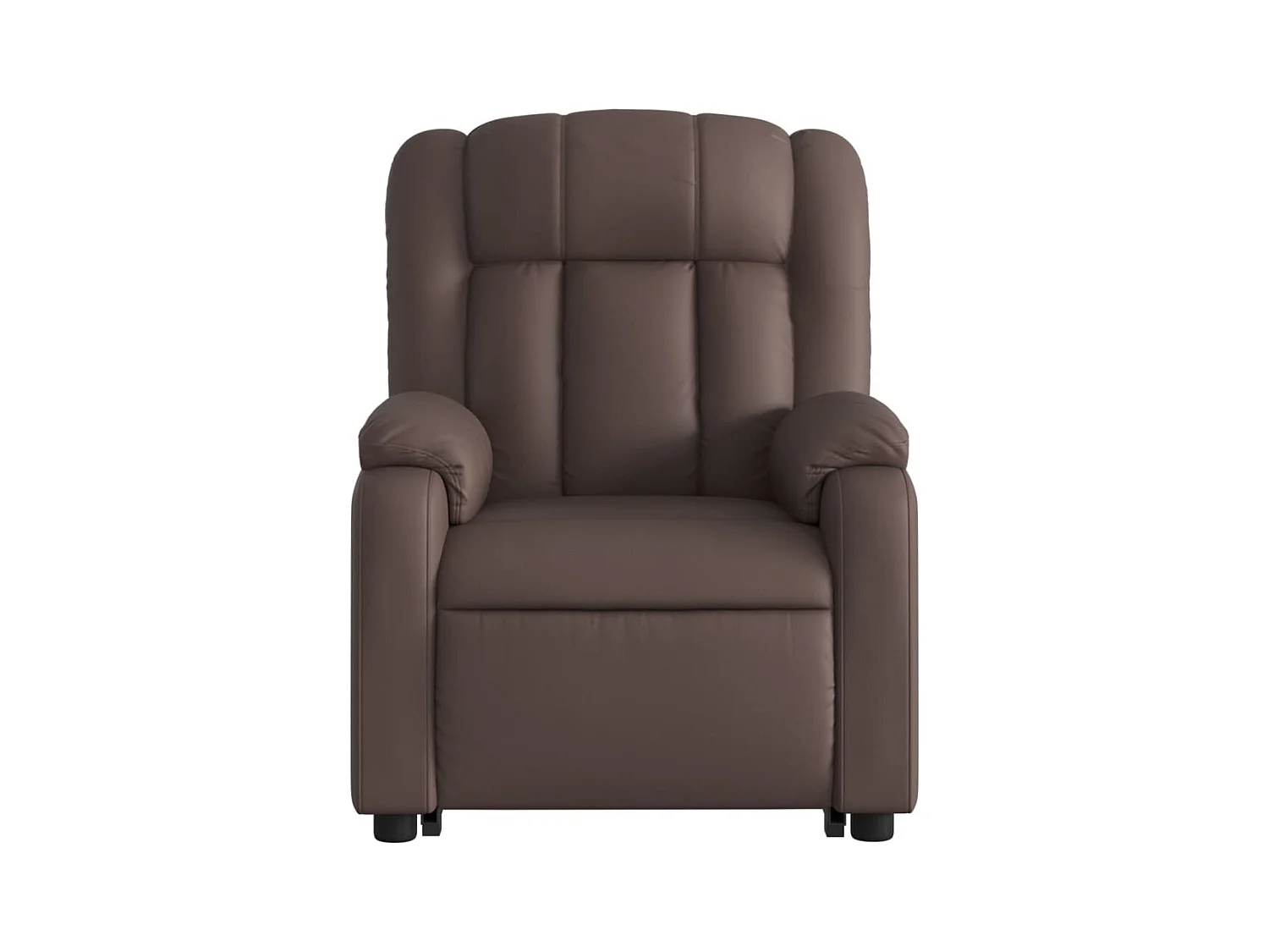 Fauteuil inclinable électrique marron similicuir