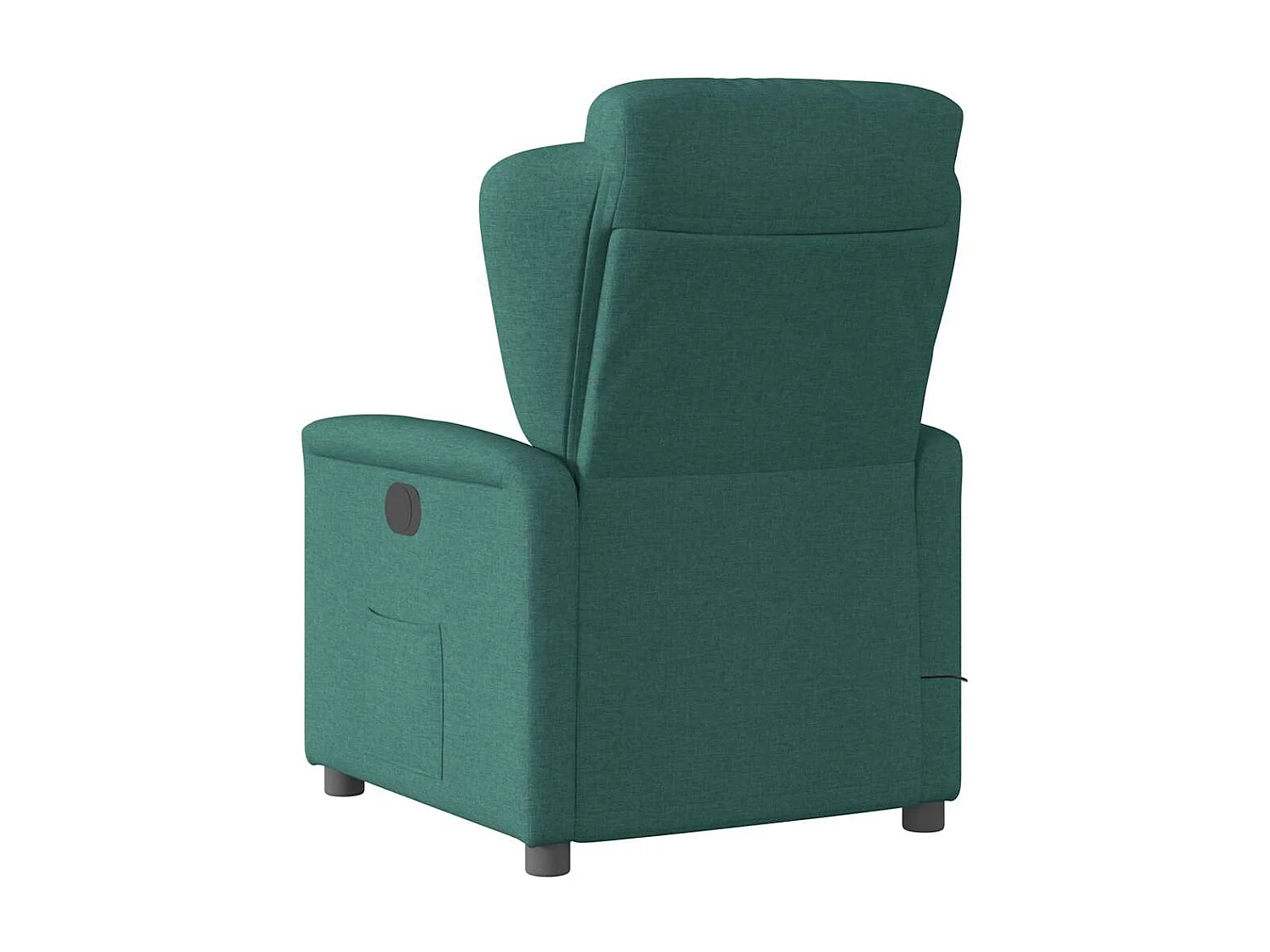 Fauteuil de massage inclinable électrique Vert foncé Tissu