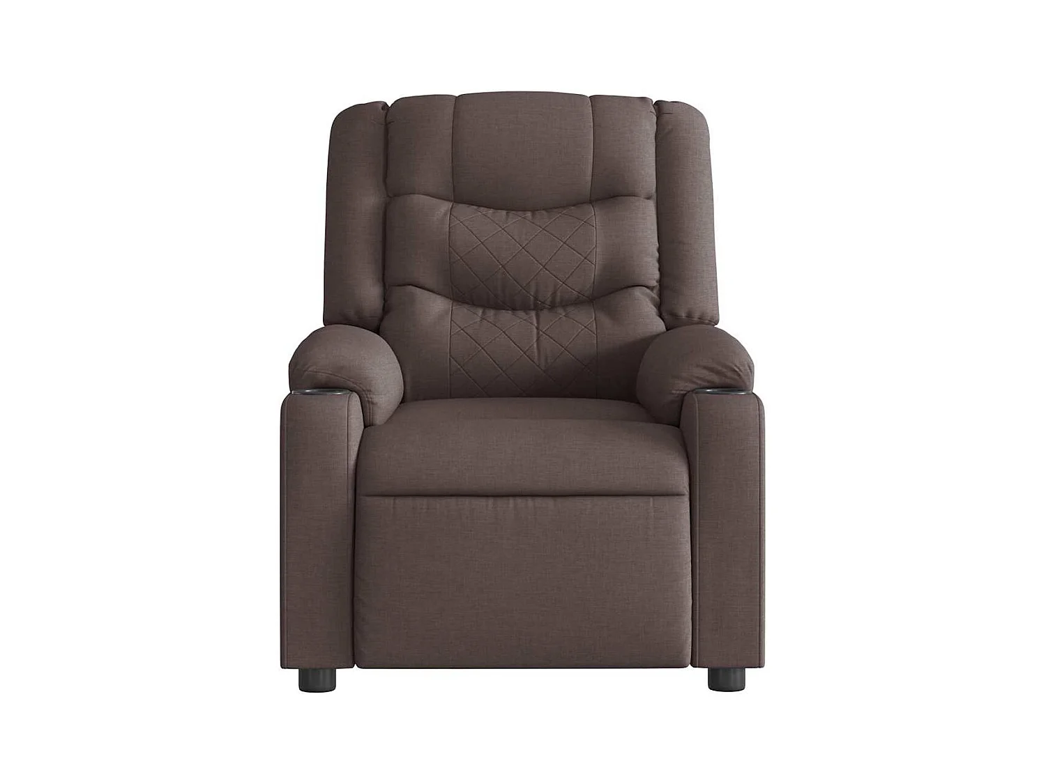 Fauteuil de massage inclinable électrique Marron foncé Tissu