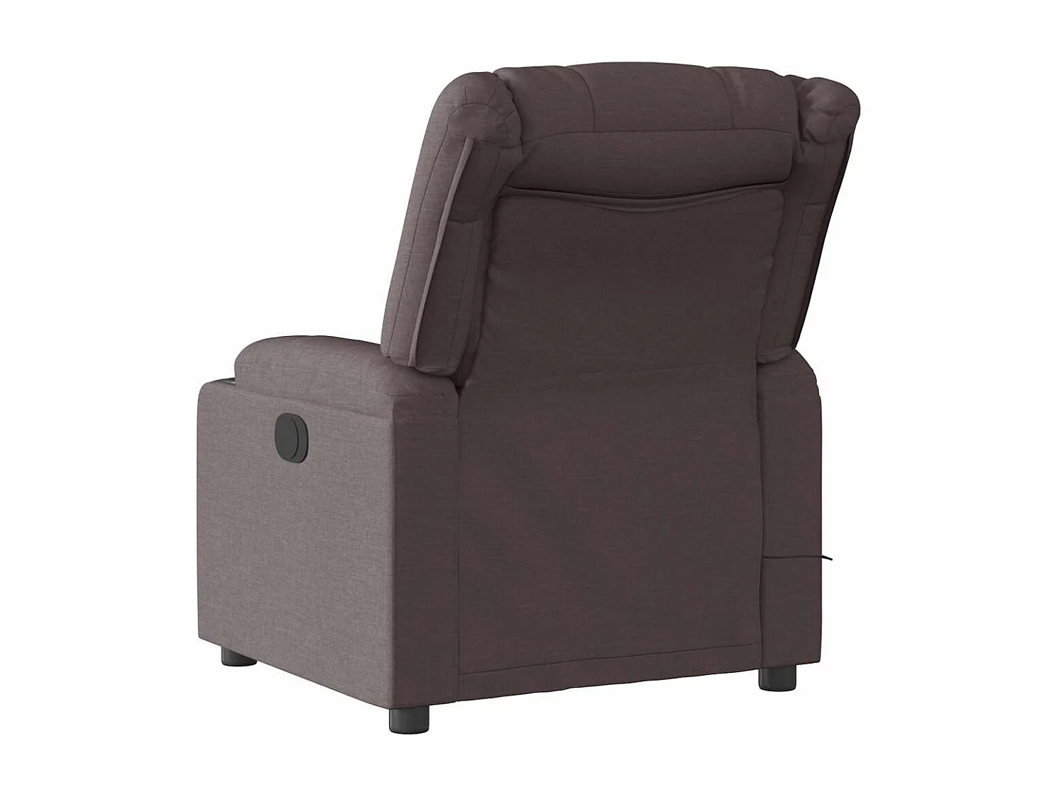 Fauteuil de massage inclinable électrique Marron foncé Tissu