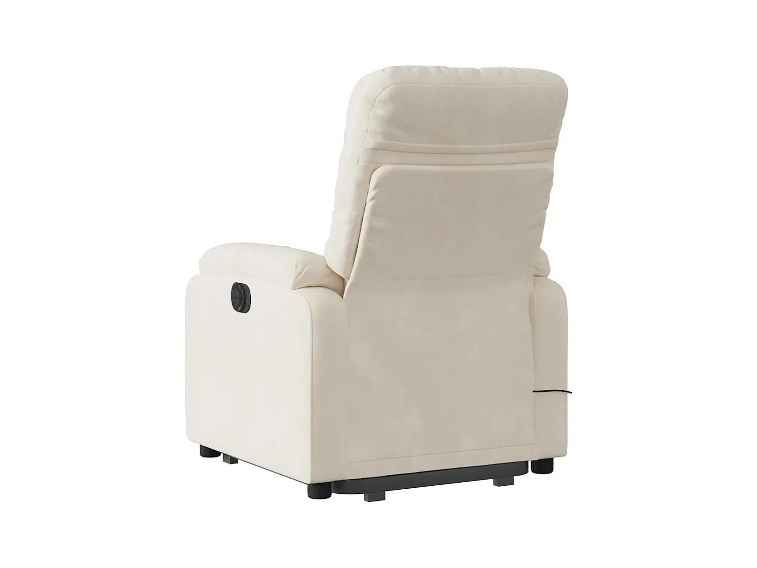 Fauteuil inclinable de massage électrique beige microfibres
