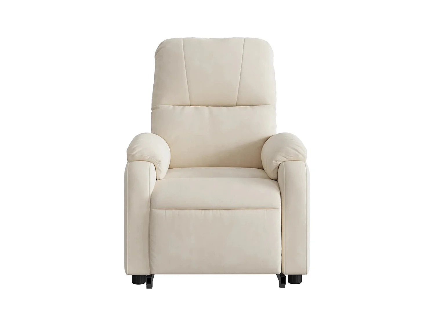 Fauteuil inclinable de massage électrique beige microfibres