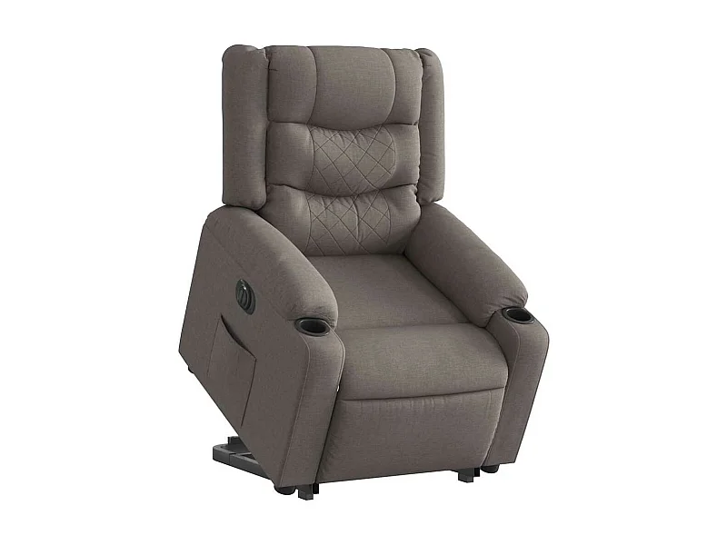 Fauteuil inclinable électrique taupe tissu