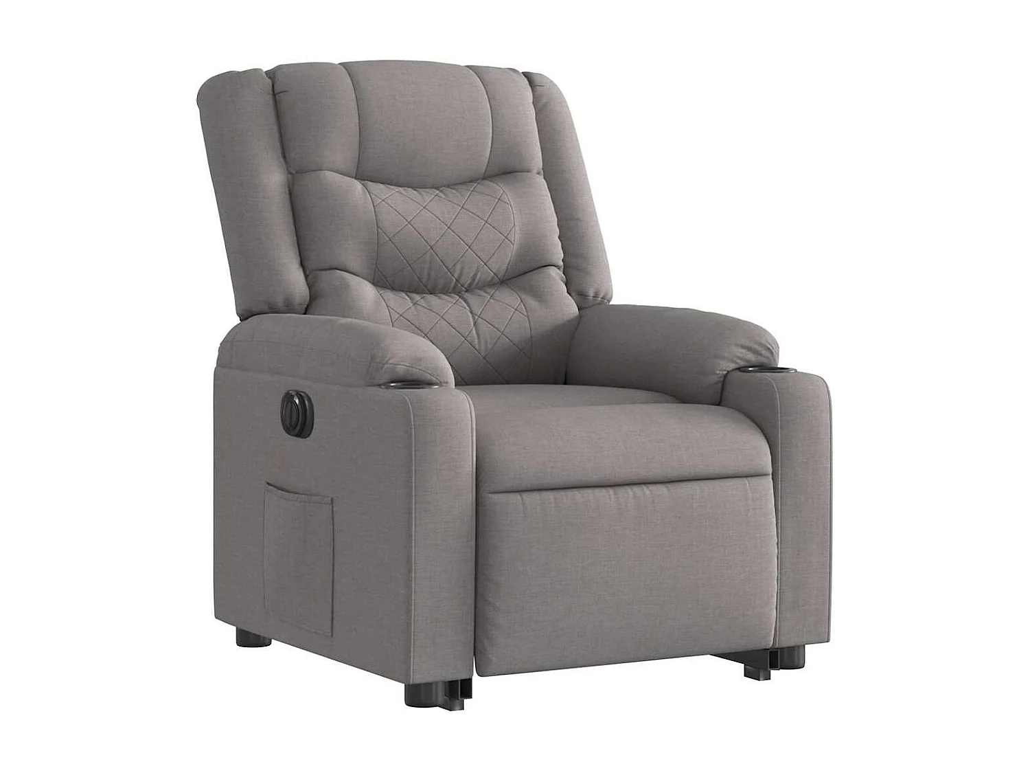 Fauteuil inclinable électrique taupe tissu