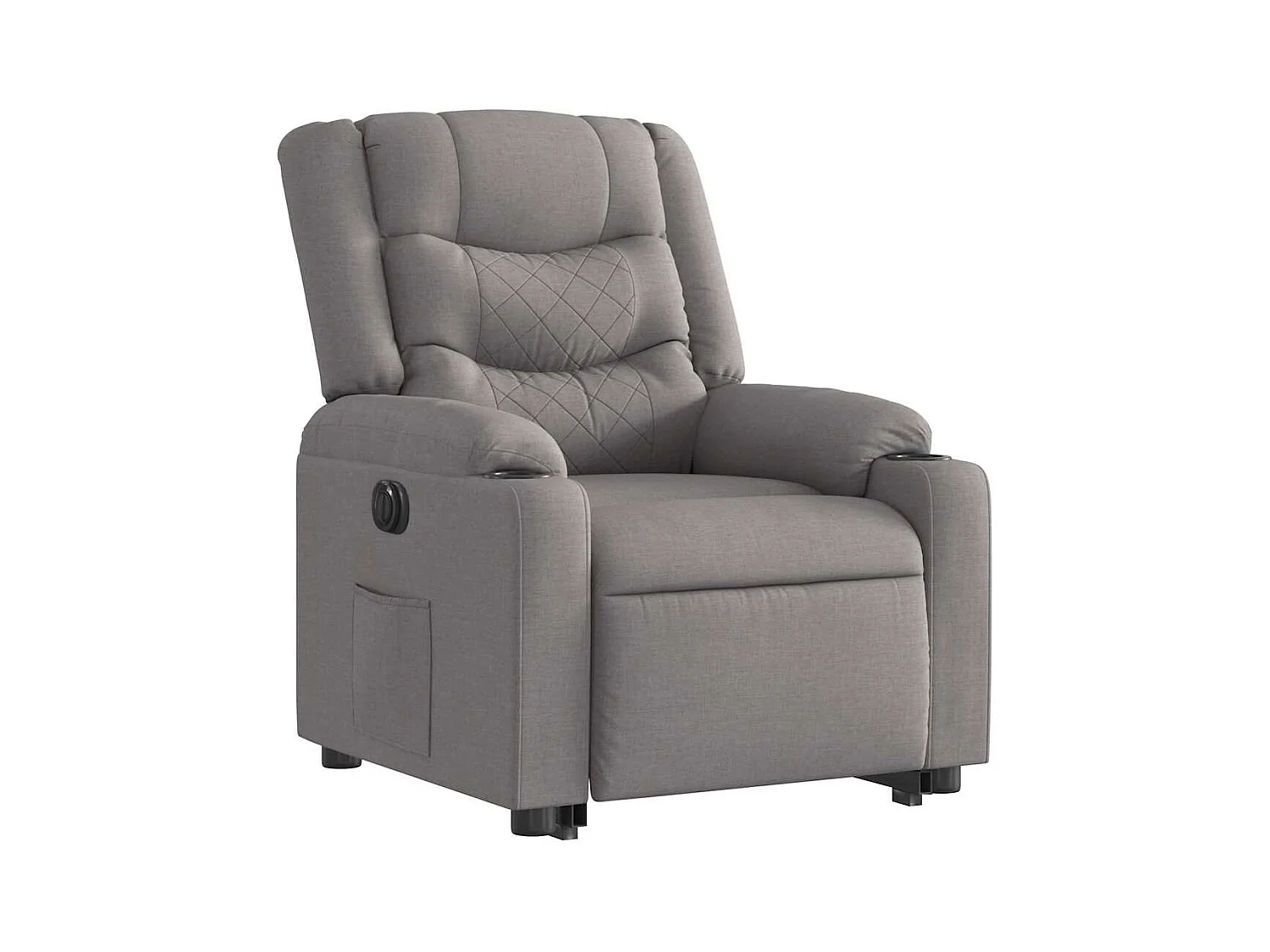 Elektrische relaxfauteuil taupe stof