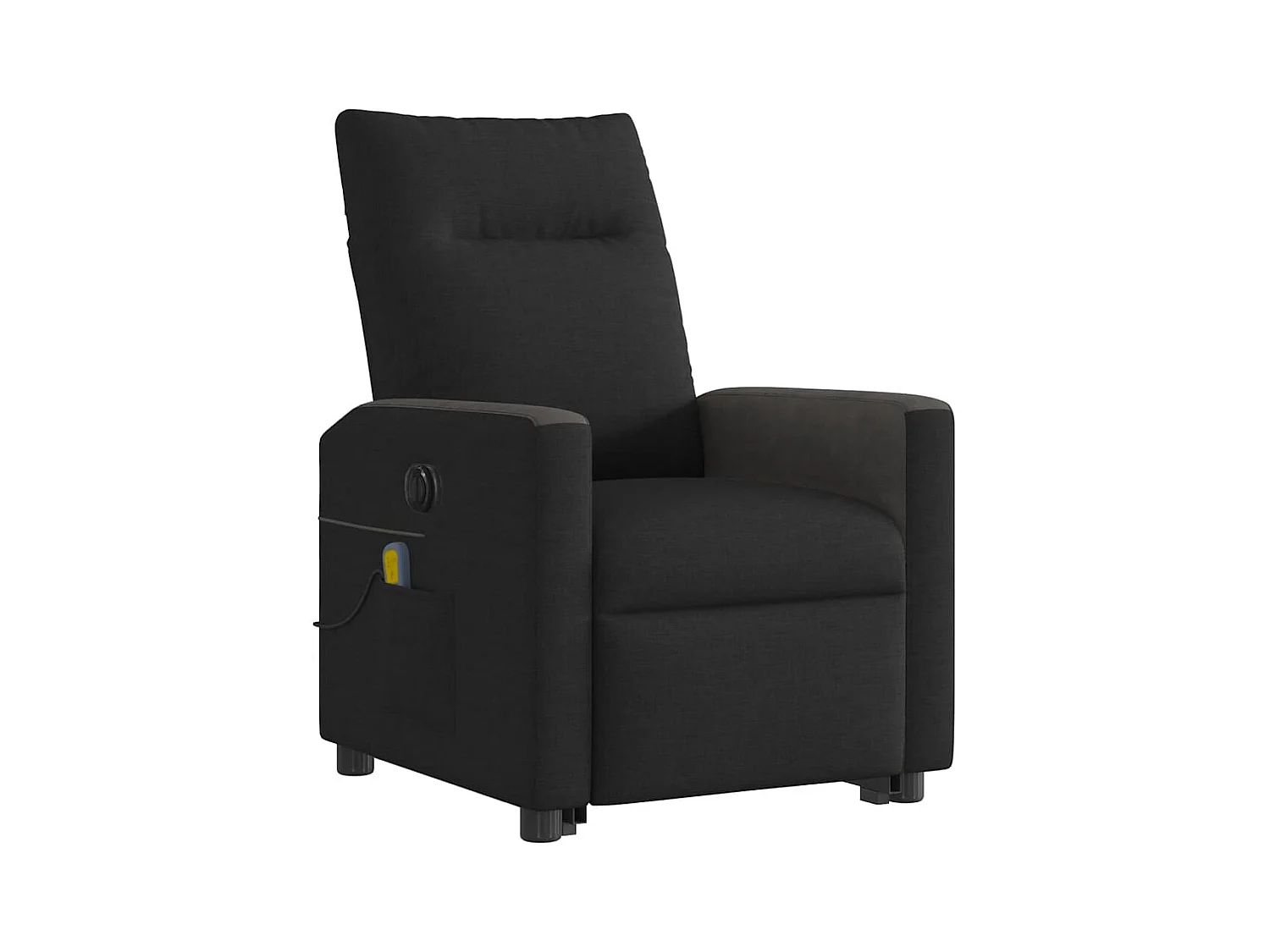 Fauteuil inclinable de massage électrique Noir Tissu