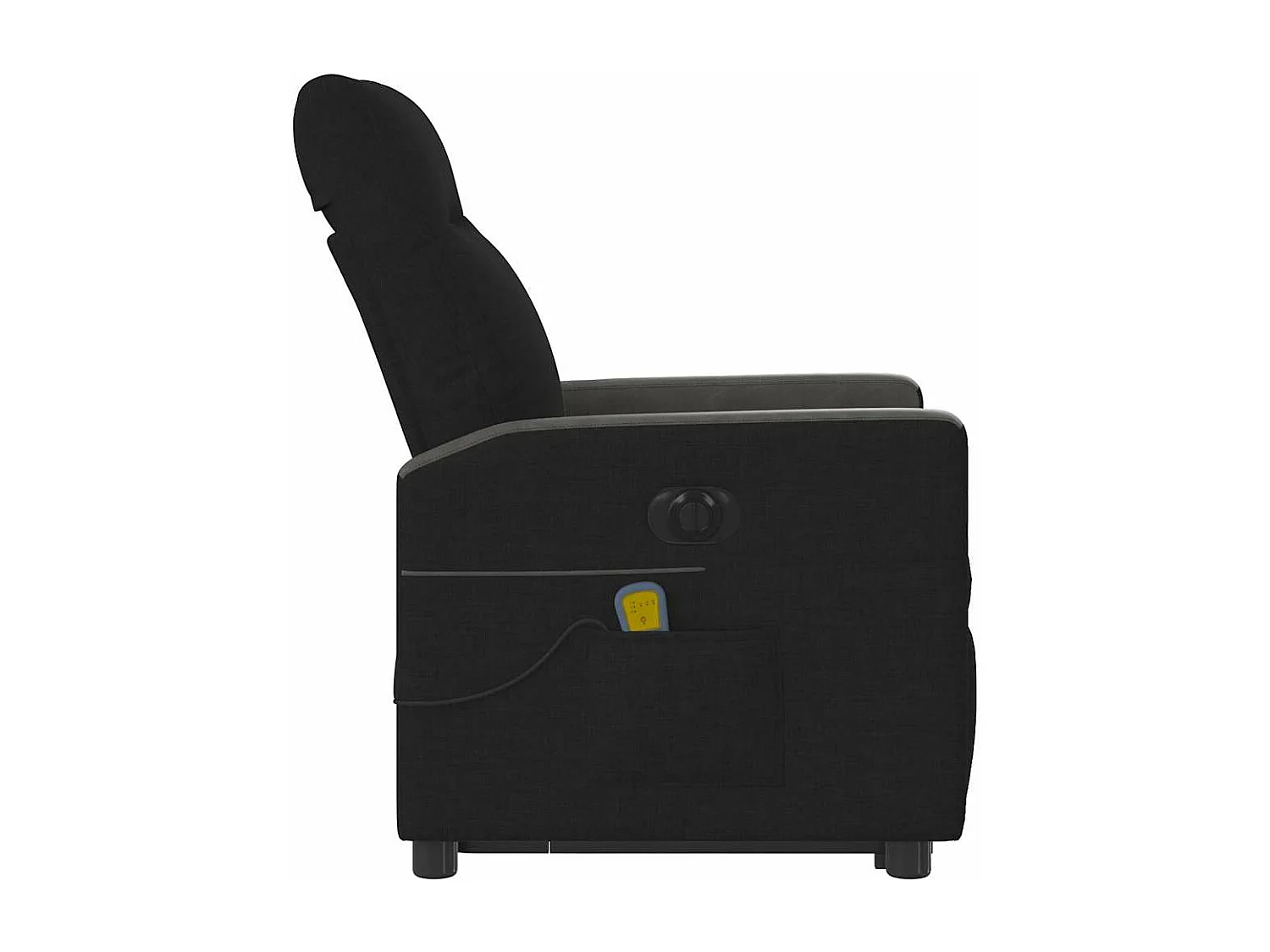 Fauteuil inclinable de massage électrique Noir Tissu