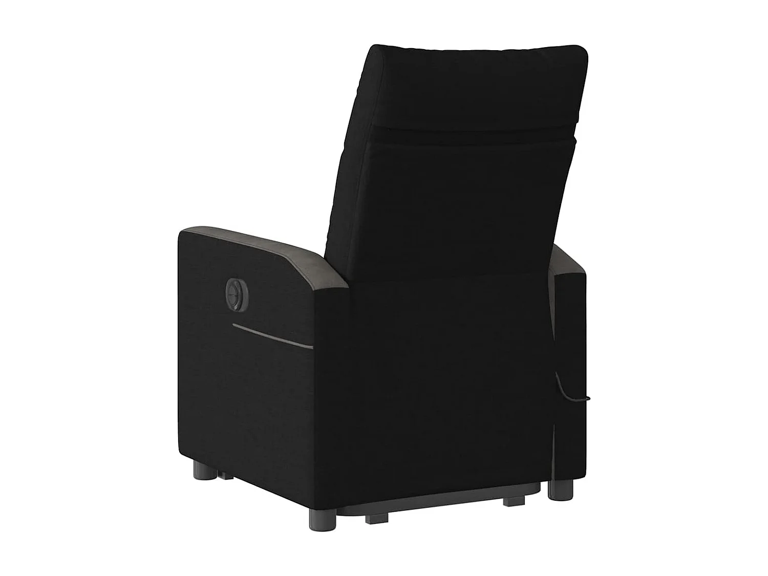 Fauteuil inclinable de massage électrique Noir Tissu