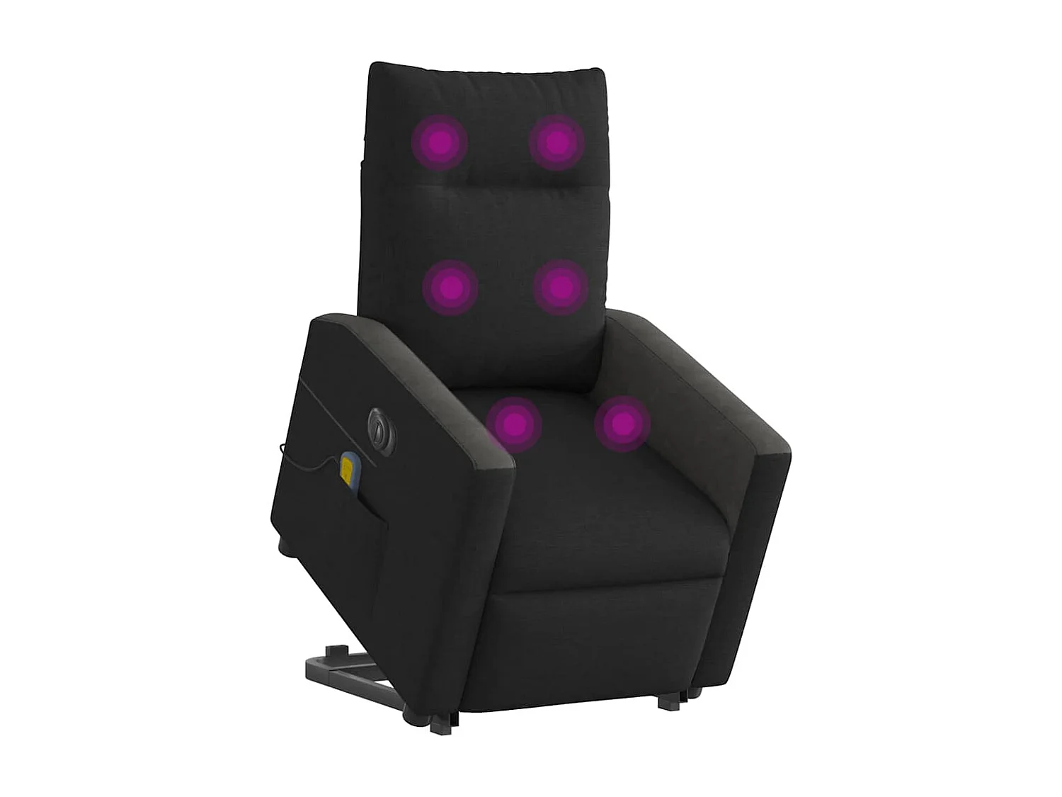 Fauteuil inclinable de massage électrique Noir Tissu