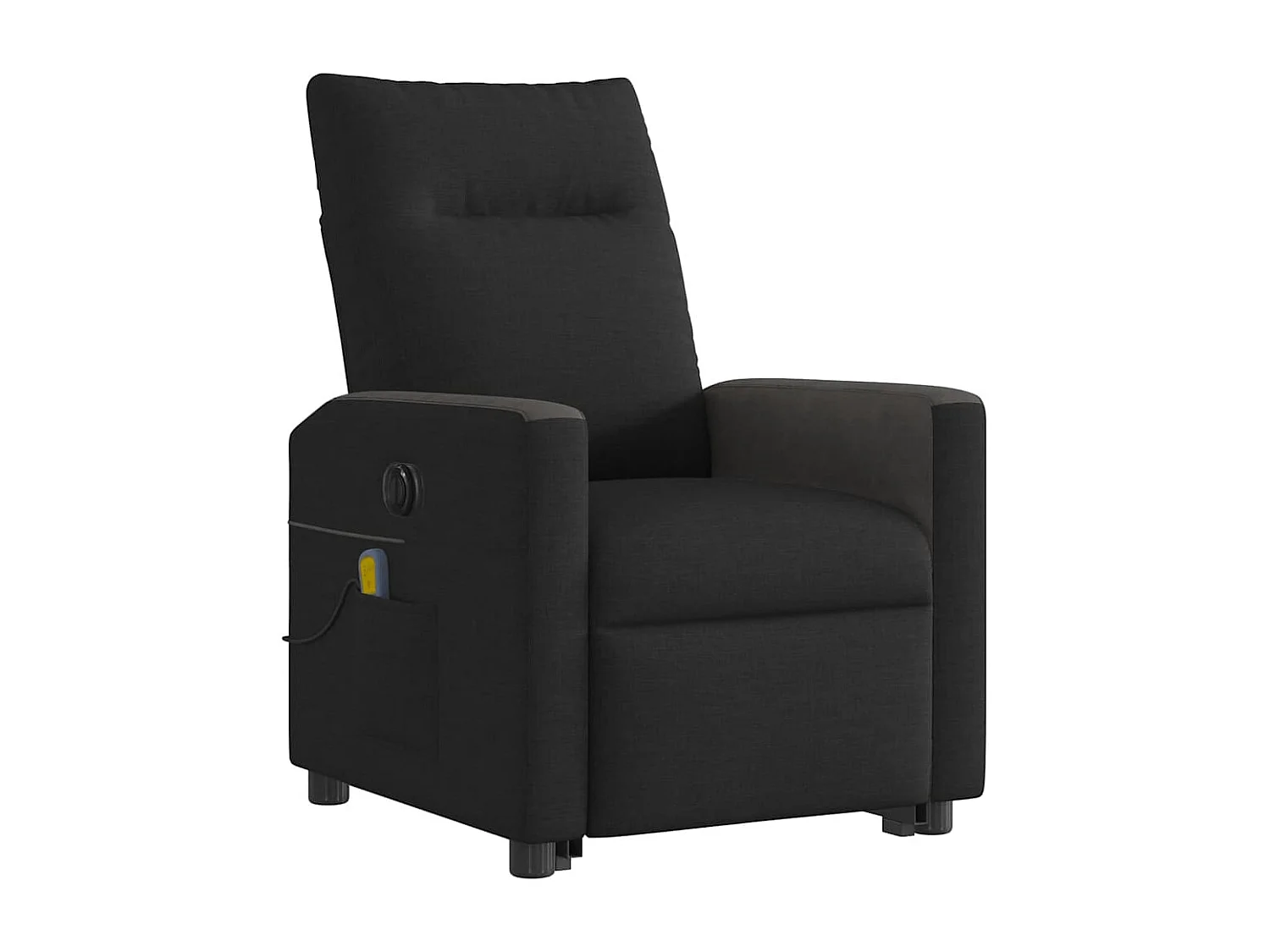 Fauteuil inclinable de massage électrique Noir Tissu