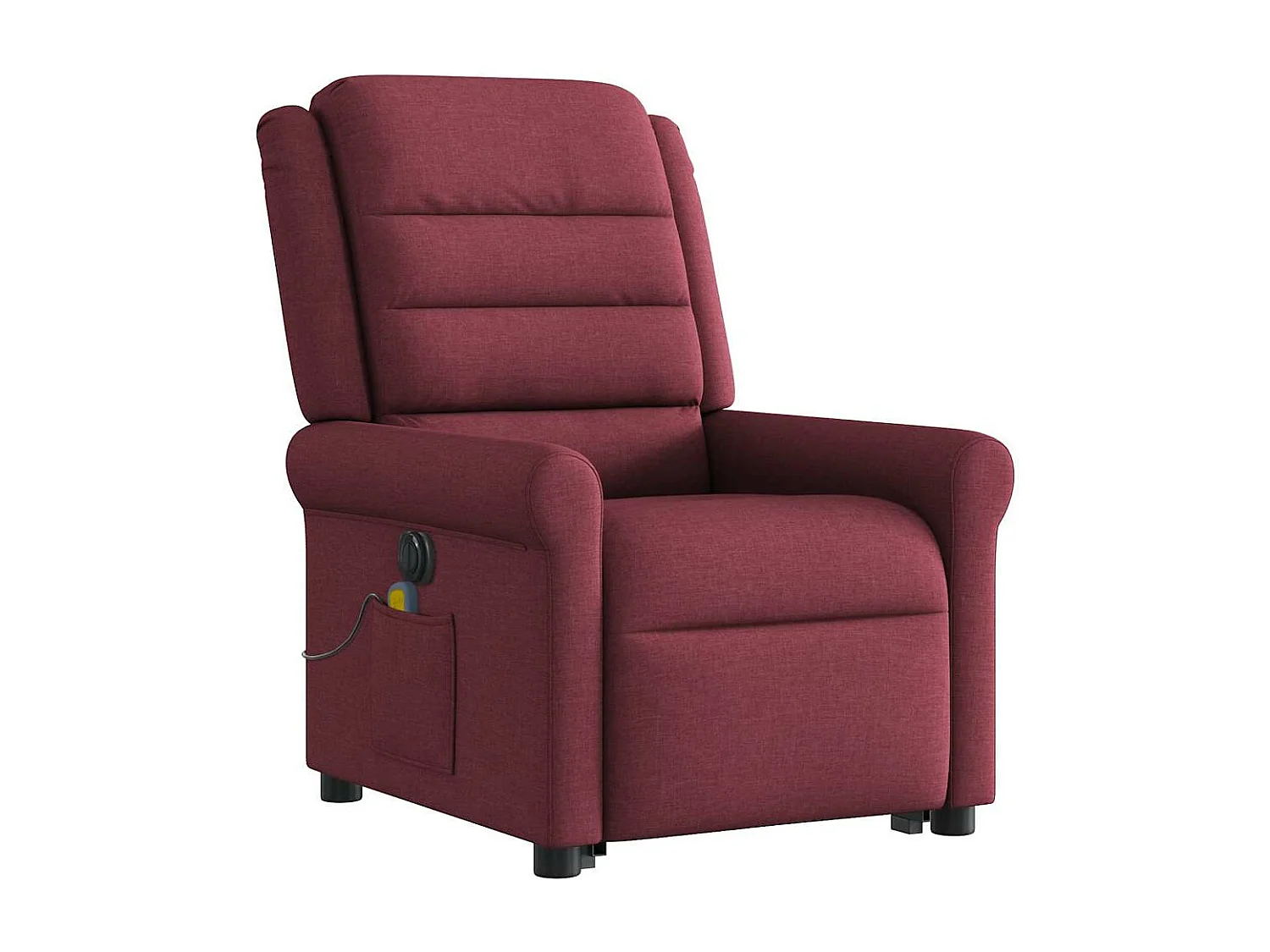 Fauteuil inclinable de massage électrique Rouge bordeaux Tissu