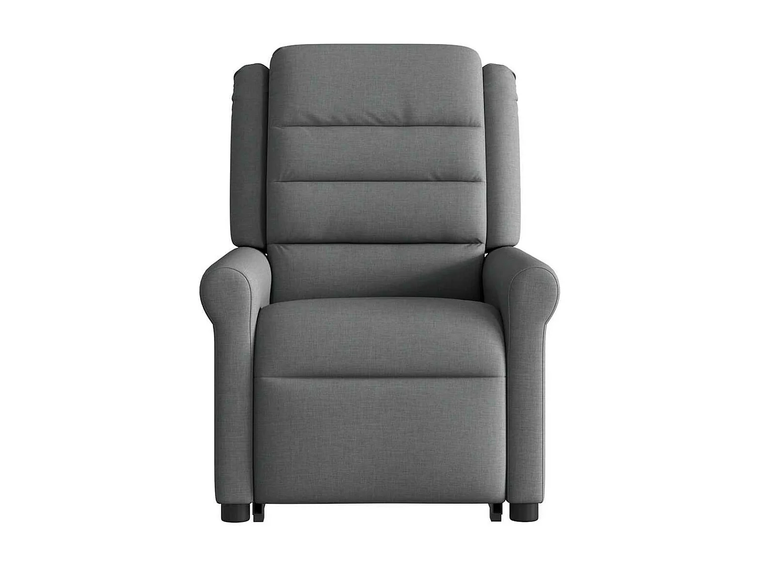 Sillón reclinable de masaje eléctrico de tela gris oscuro