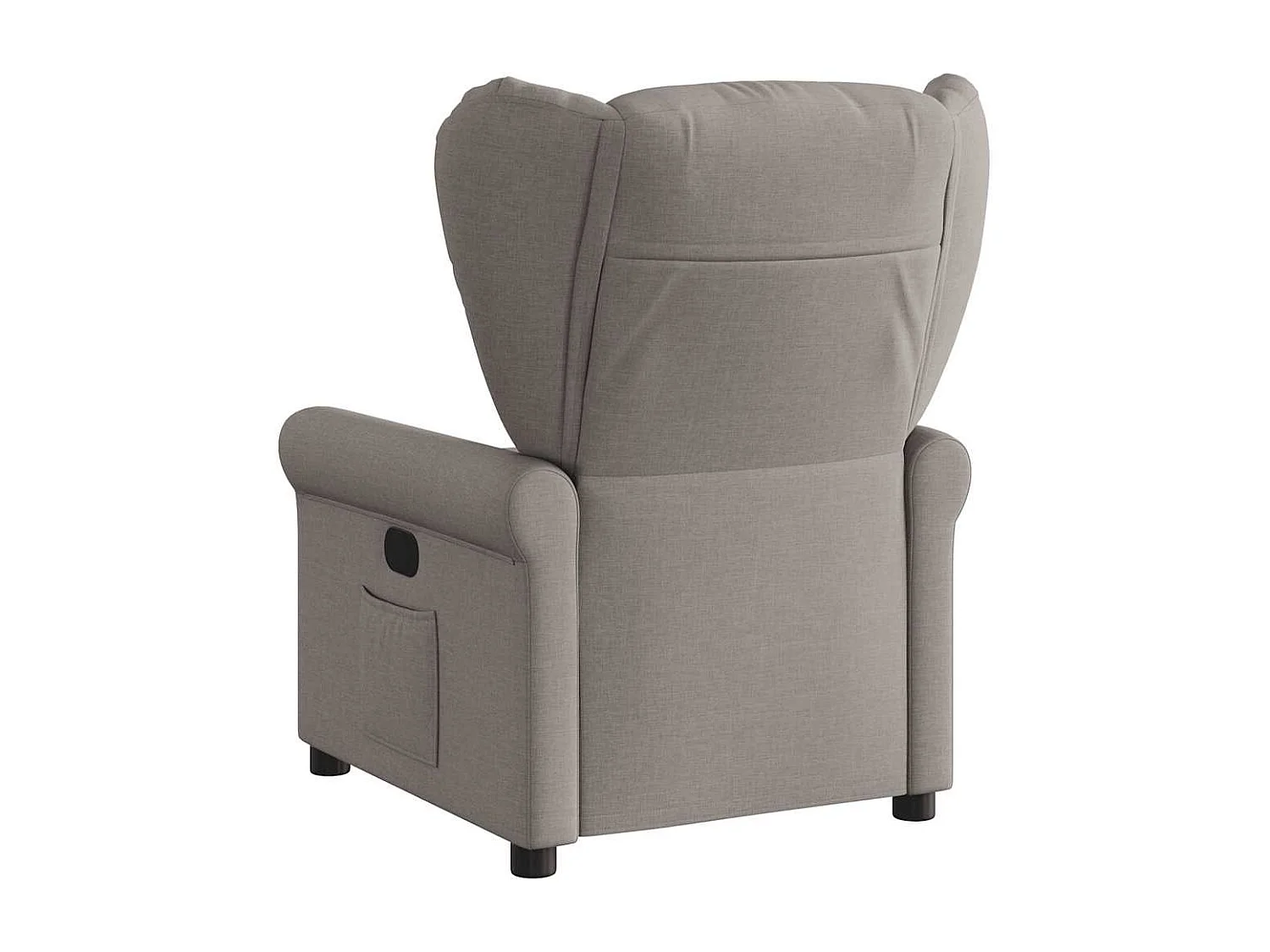 Poltrona reclinabile elettrica in tessuto color talpa