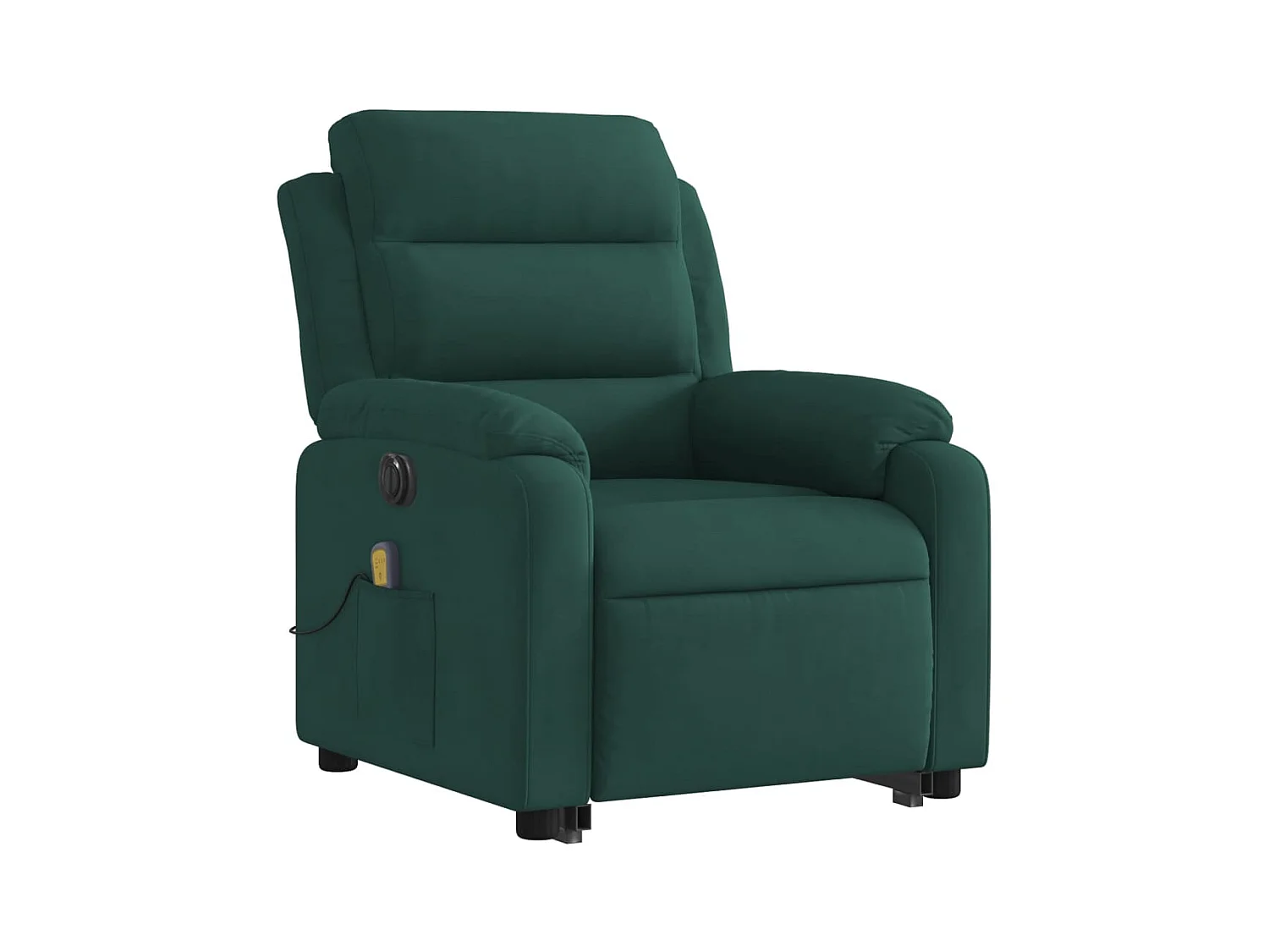 Fauteuil inclinable de massage électrique vert foncé velours