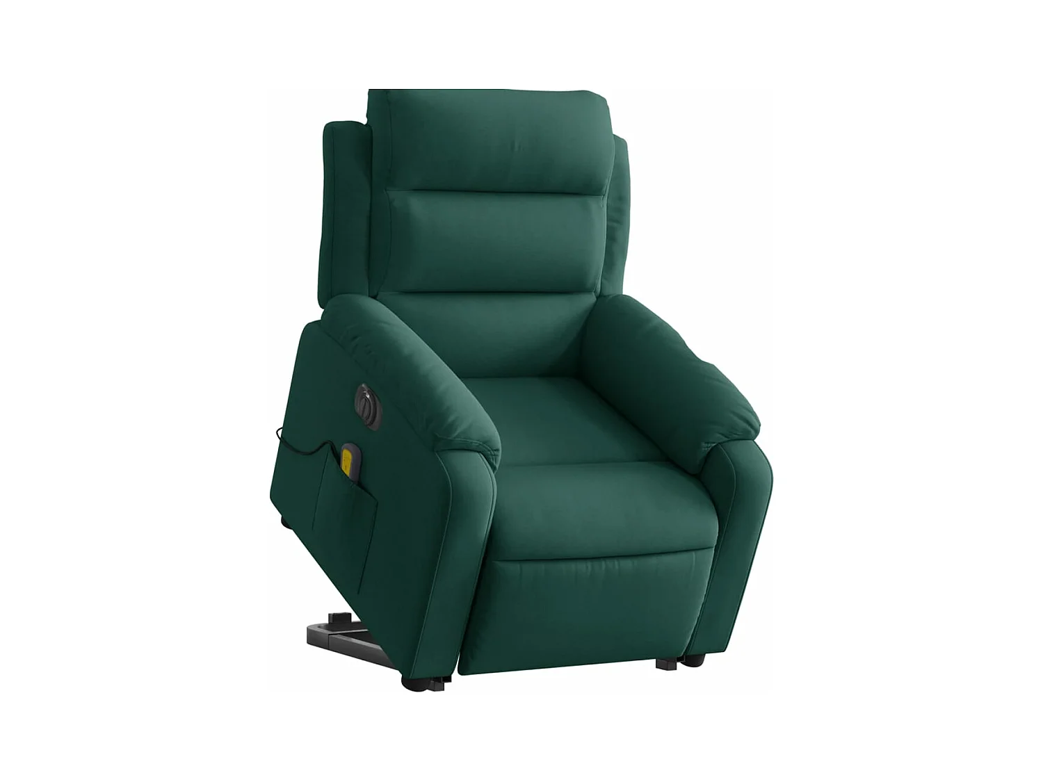Fauteuil inclinable de massage électrique vert foncé velours