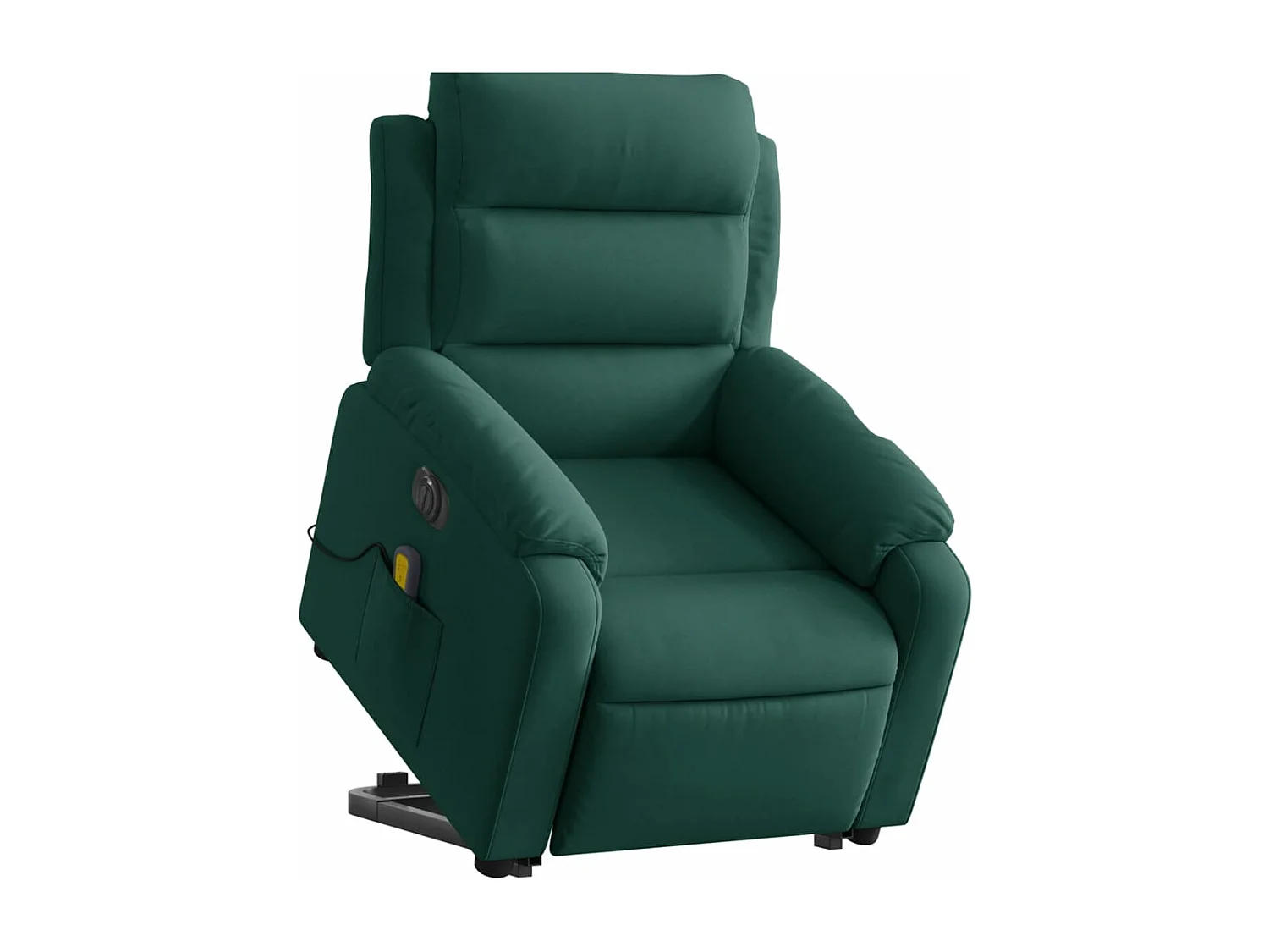 Fauteuil inclinable de massage électrique vert foncé velours