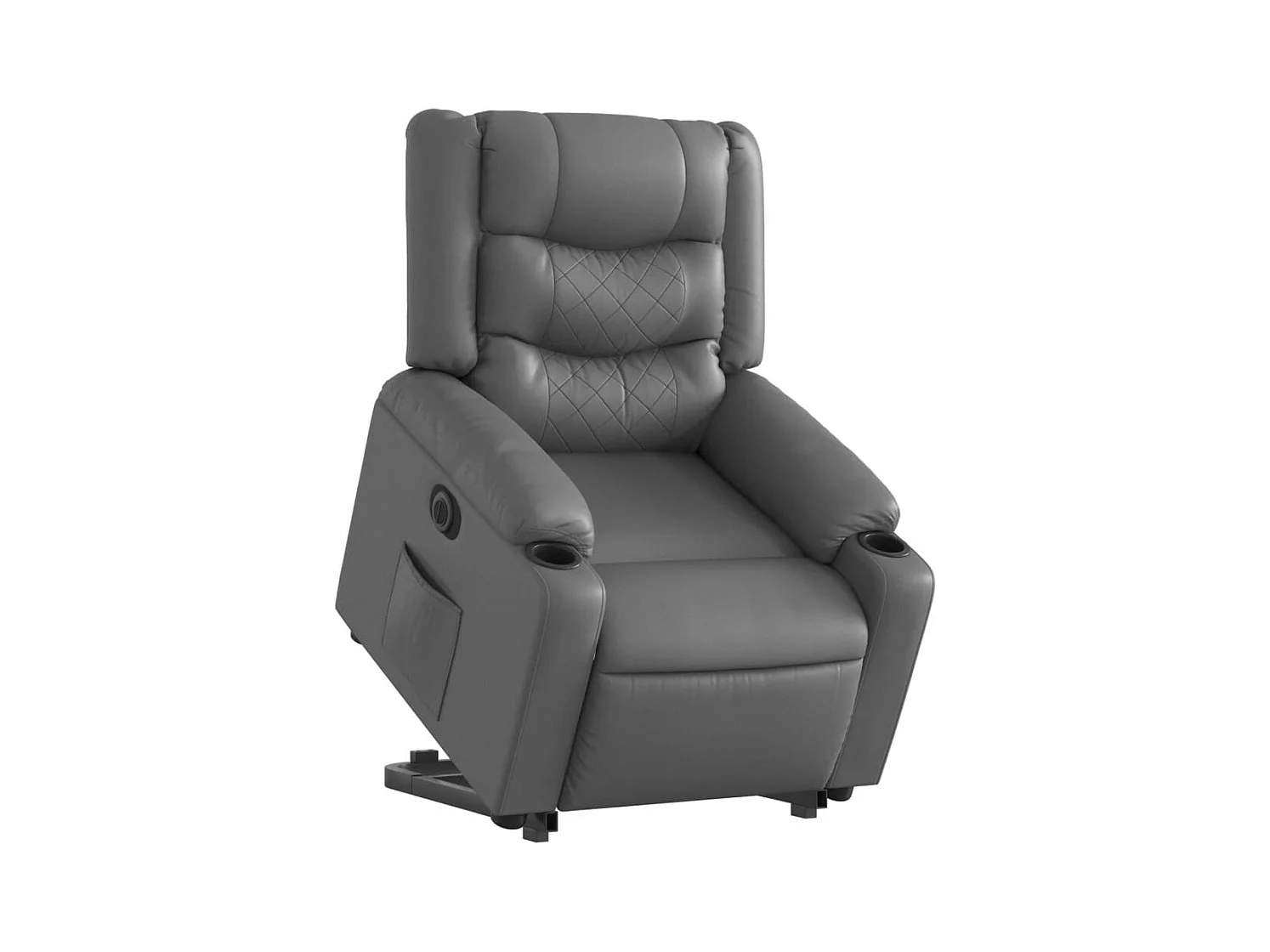 Fauteuil inclinable électrique gris similicuir