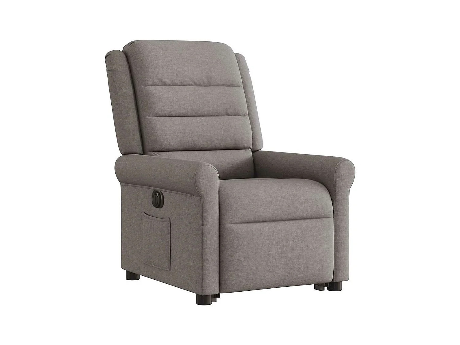 Fauteuil inclinable électrique taupe tissu