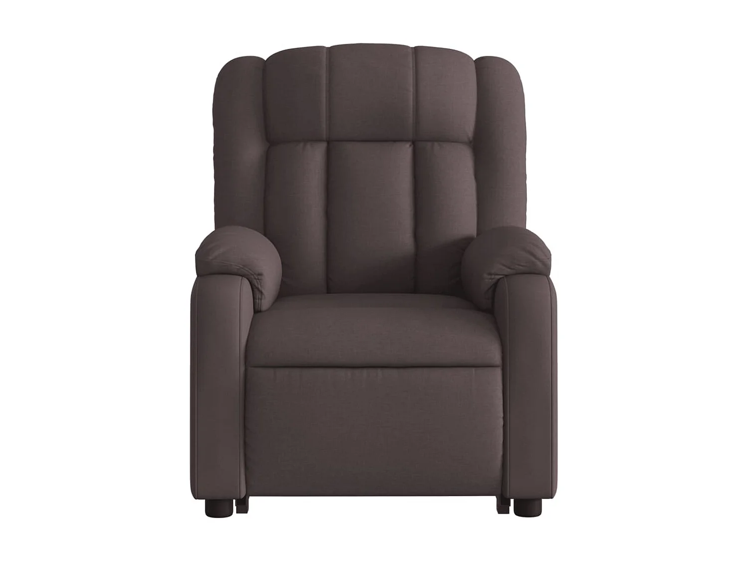 Fauteuil inclinable de massage électrique Marron foncé Tissu