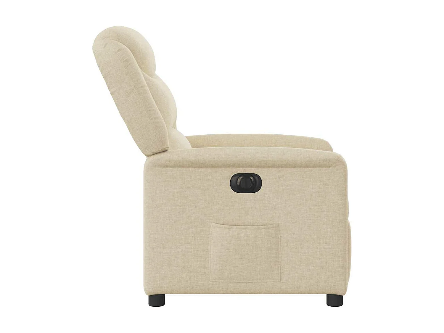 Poltrona reclinabile elettrica in tessuto crema