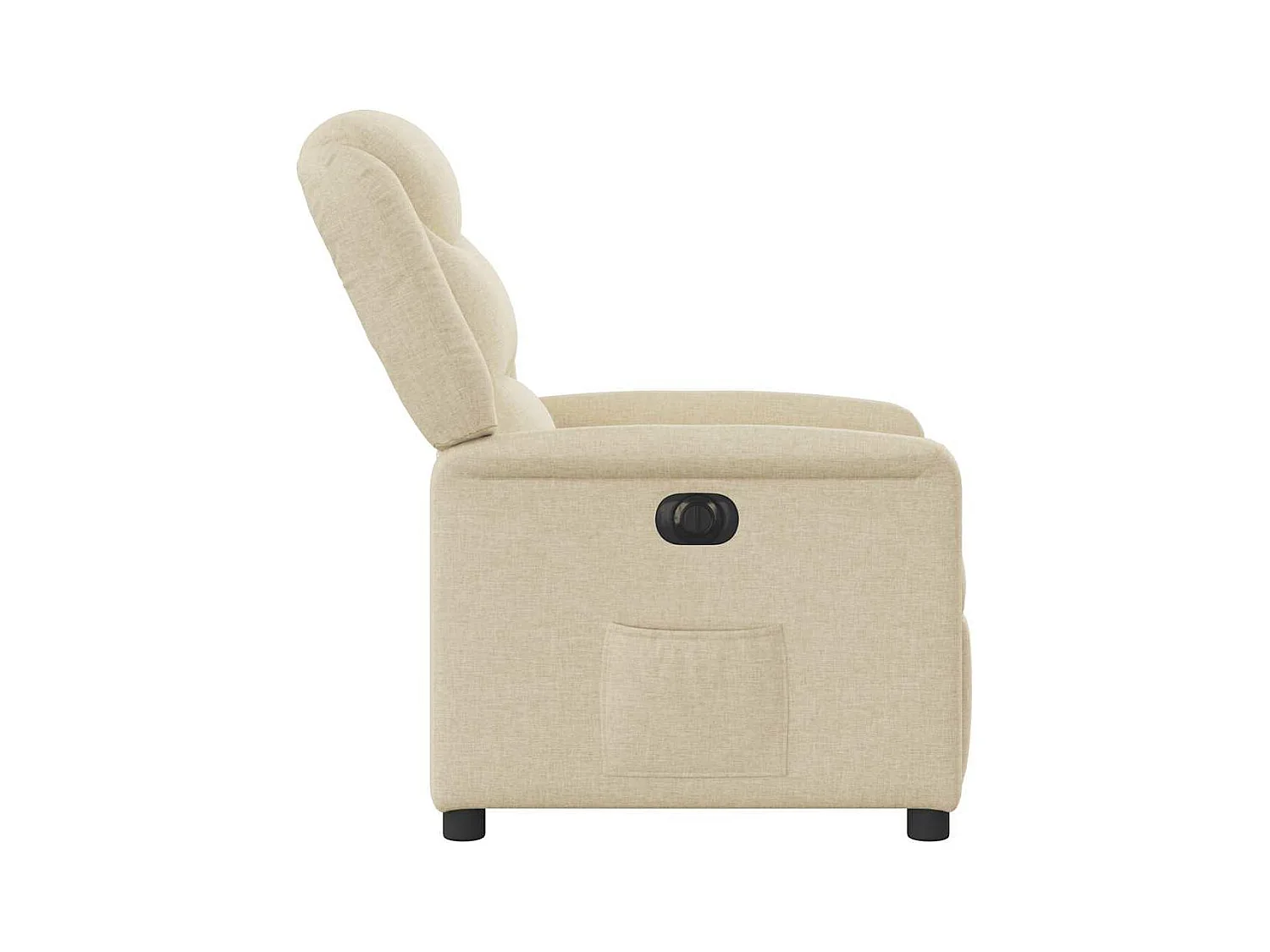 Fauteuil inclinable électrique Crème Tissu