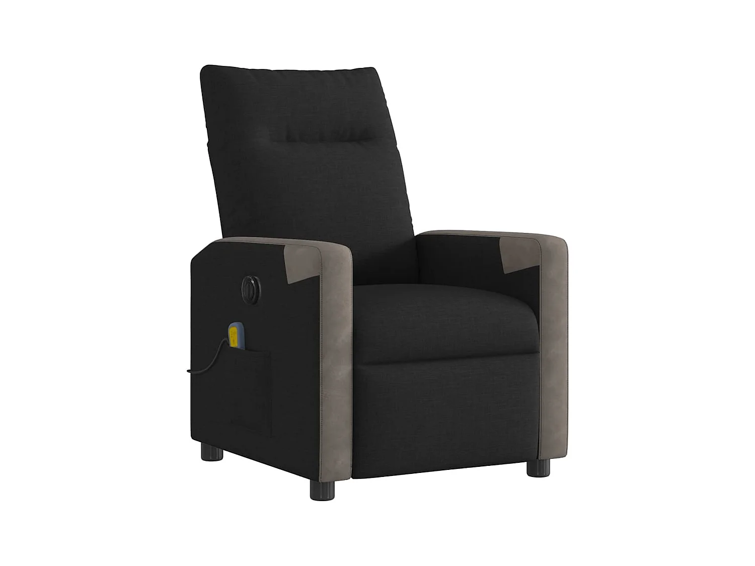 Fauteuil de massage inclinable électrique Noir Tissu