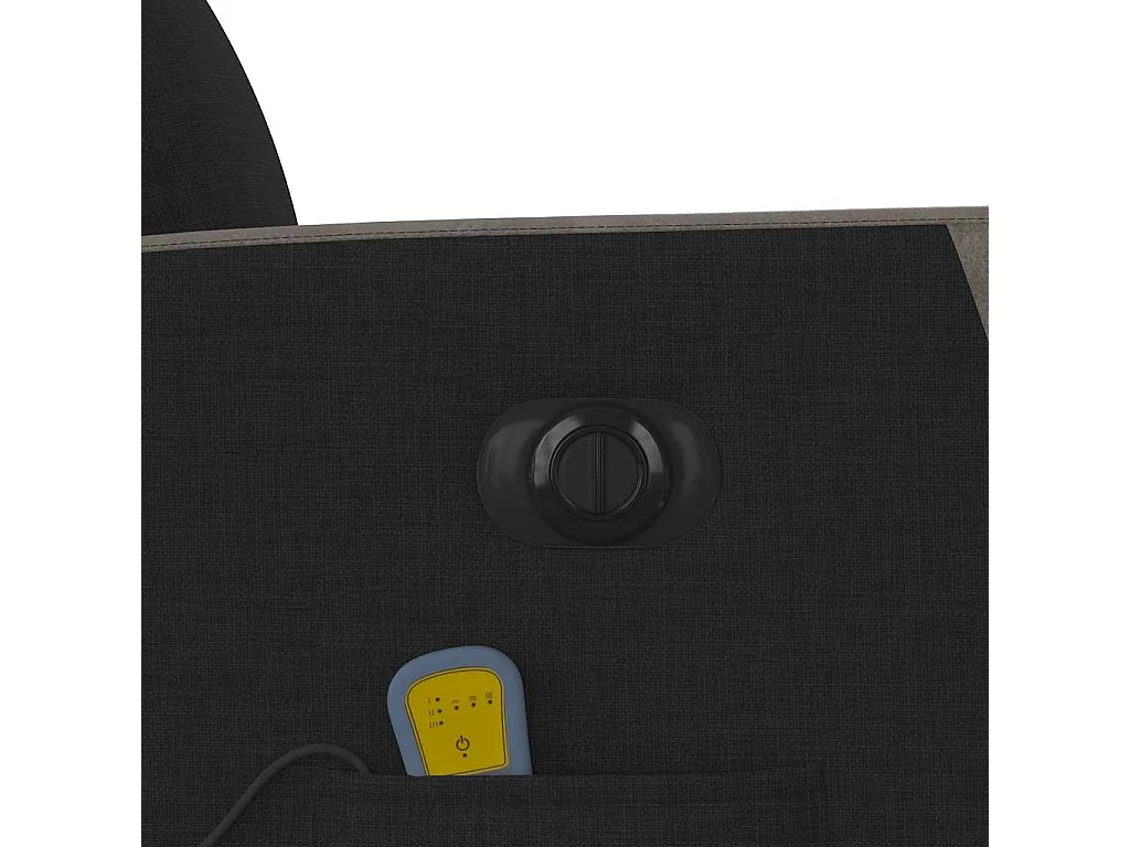 Fauteuil de massage inclinable électrique Noir Tissu