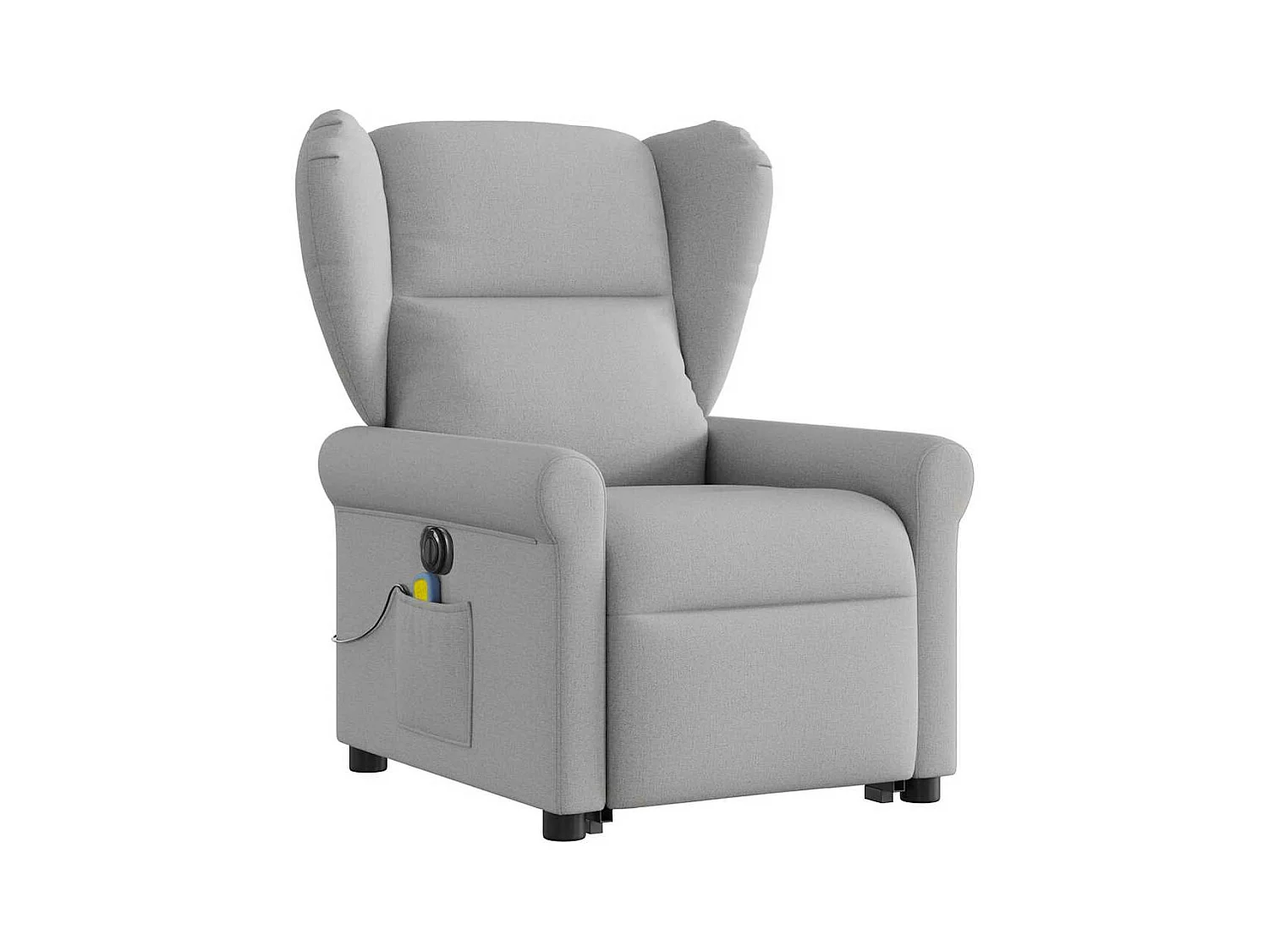 Fauteuil inclinable de massage électrique gris nuage tissu