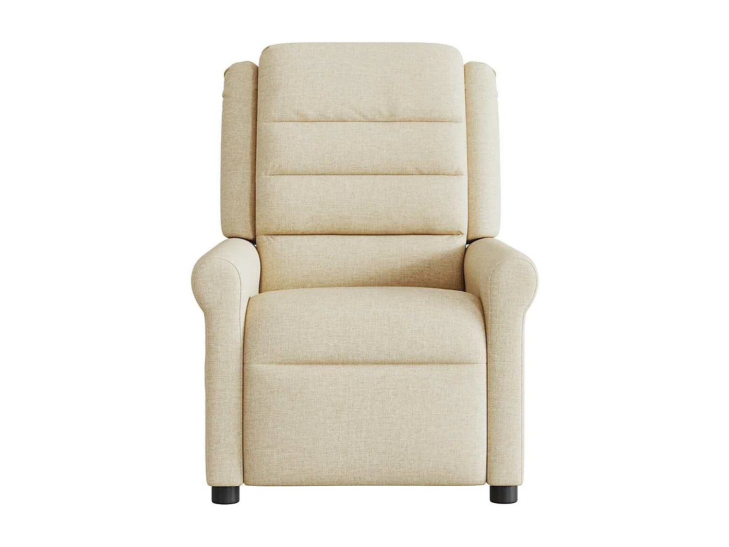 Fauteuil inclinable de massage électrique crème tissu