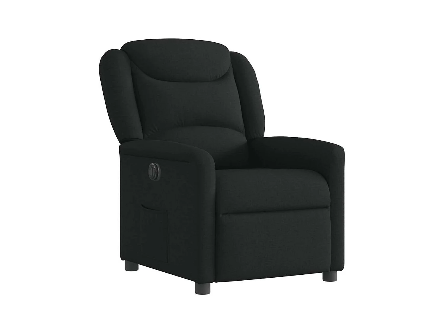 Fauteuil inclinable électrique Noir Tissu
