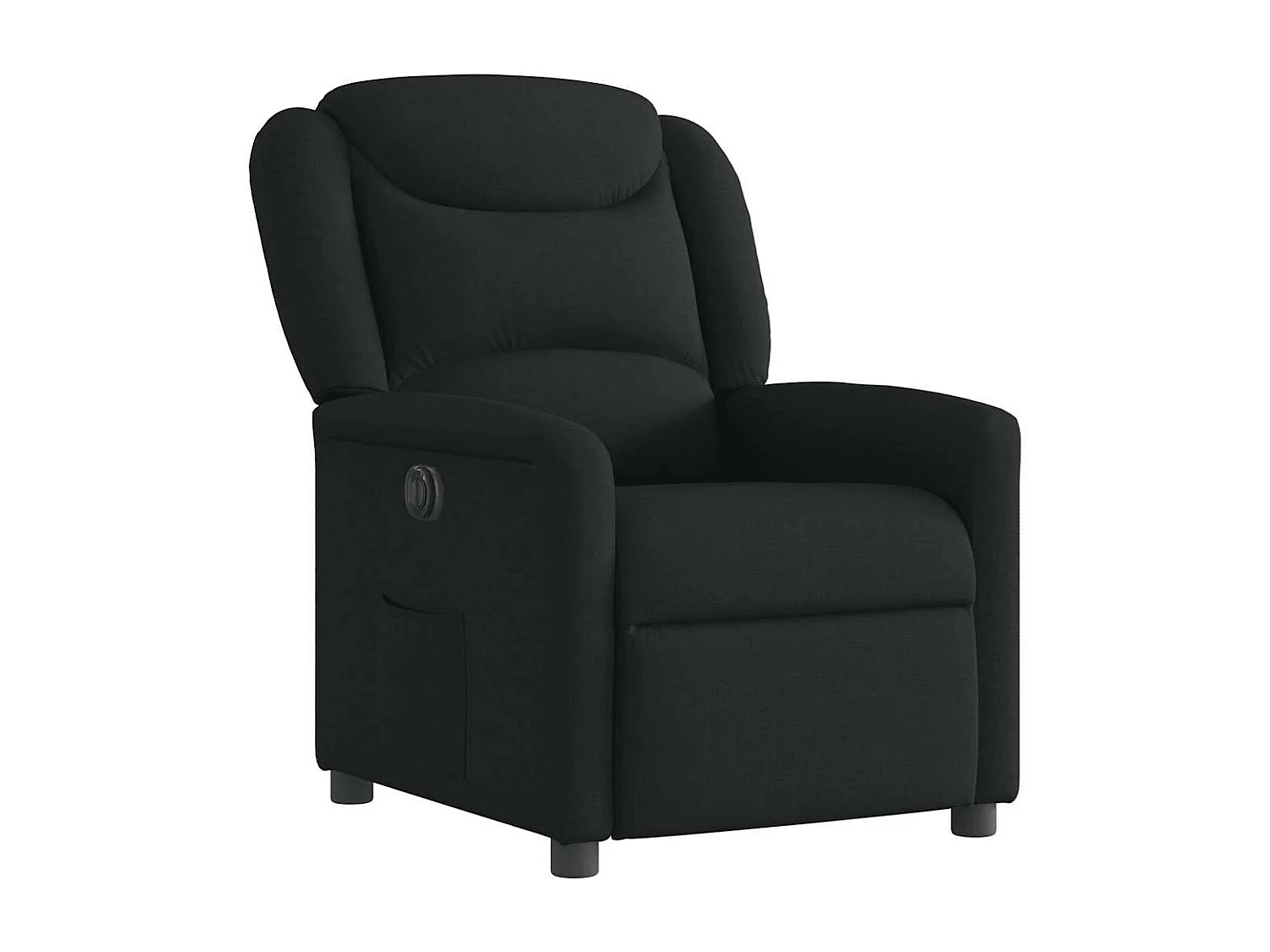 Fauteuil inclinable électrique Noir Tissu