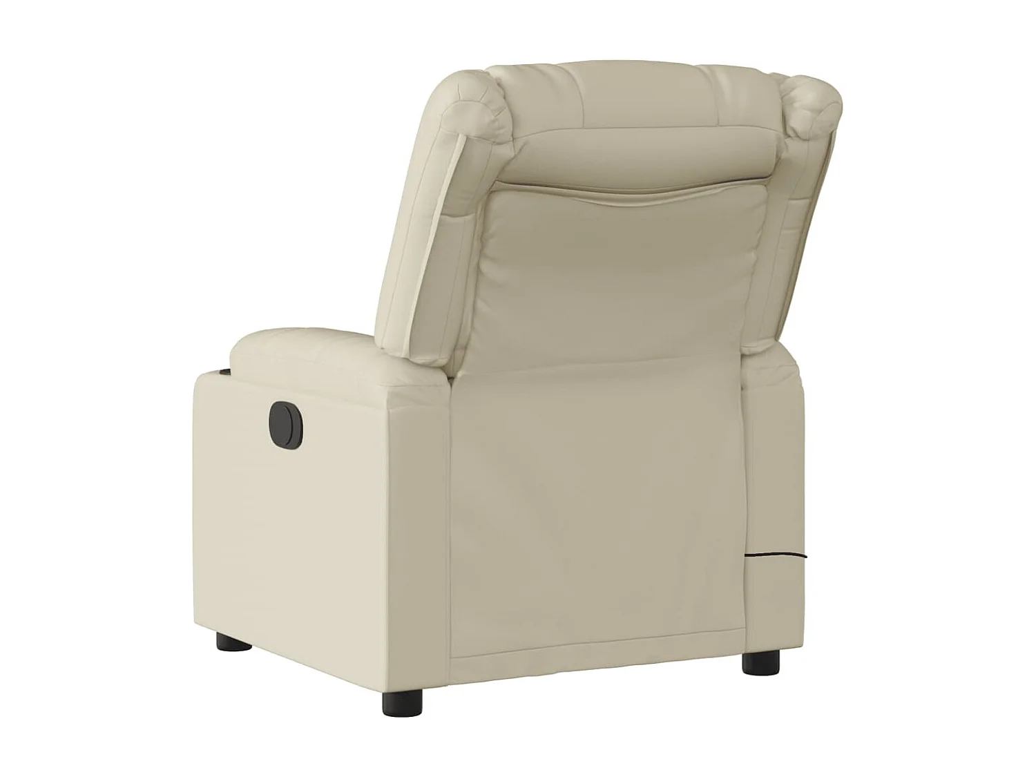 Fauteuil de massage inclinable électrique crème similicuir