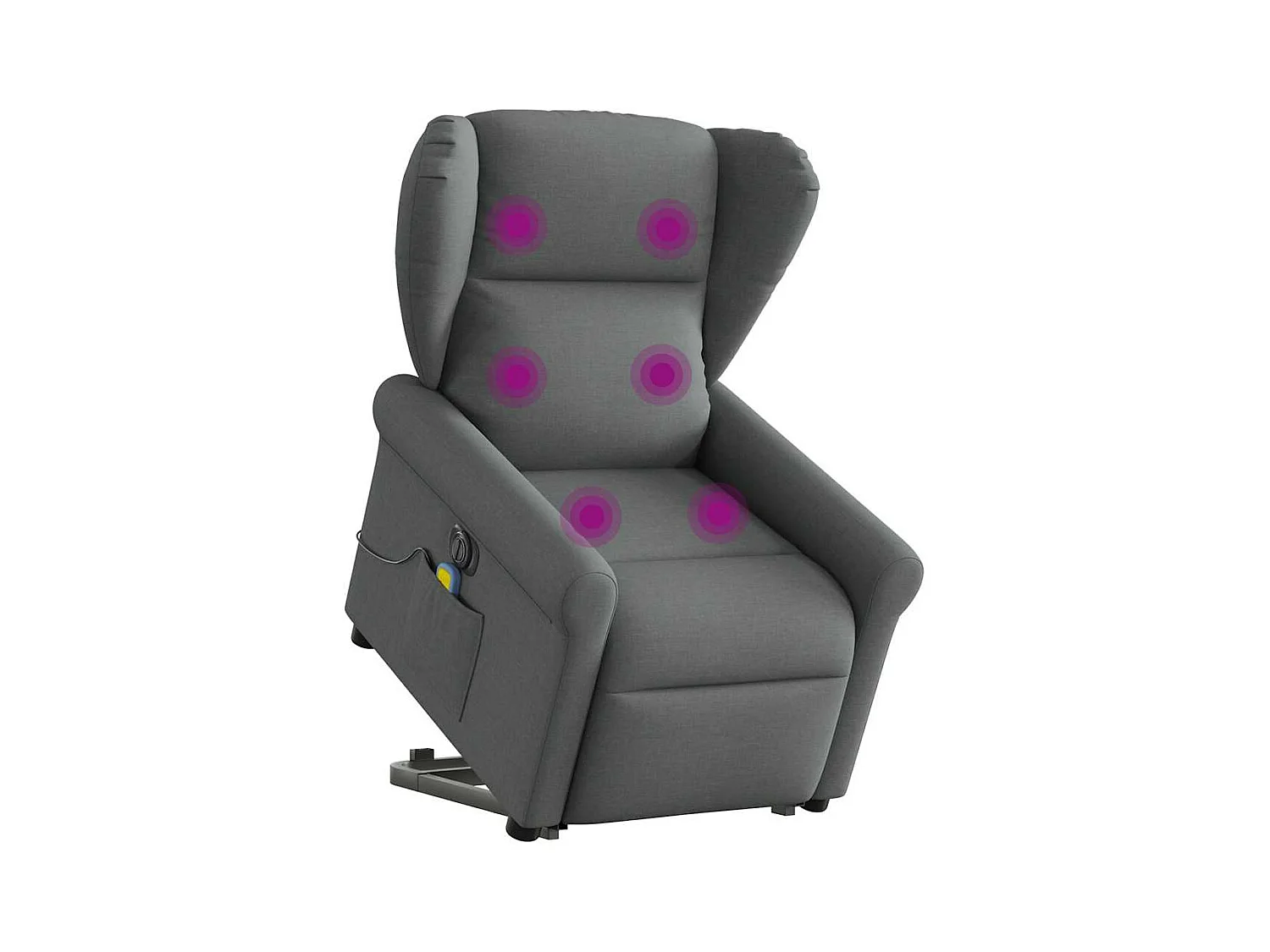Fauteuil inclinable de massage électrique Gris foncé Tissu
